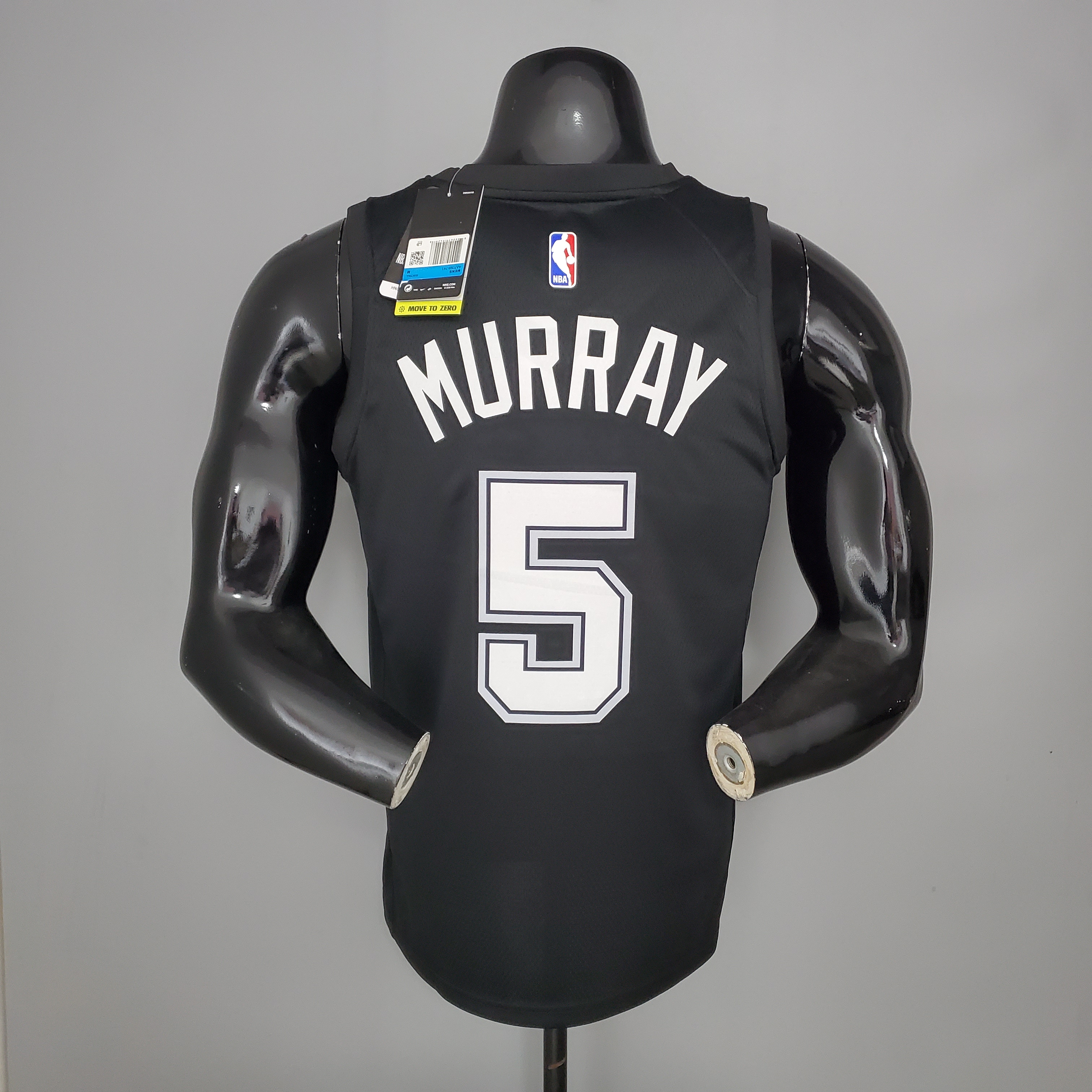 NBA Season 2021 Men San Antonio Spurs Black City #5 MURRAY Jersey High Quality Name and Number Print - leoleo123123