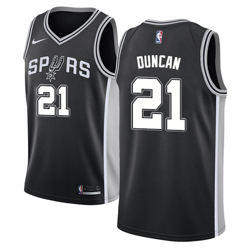 NBA Men San Antonio Spurs Black #21 DUNCAN Jersey High Quality Name and Number Print - leoleo123123