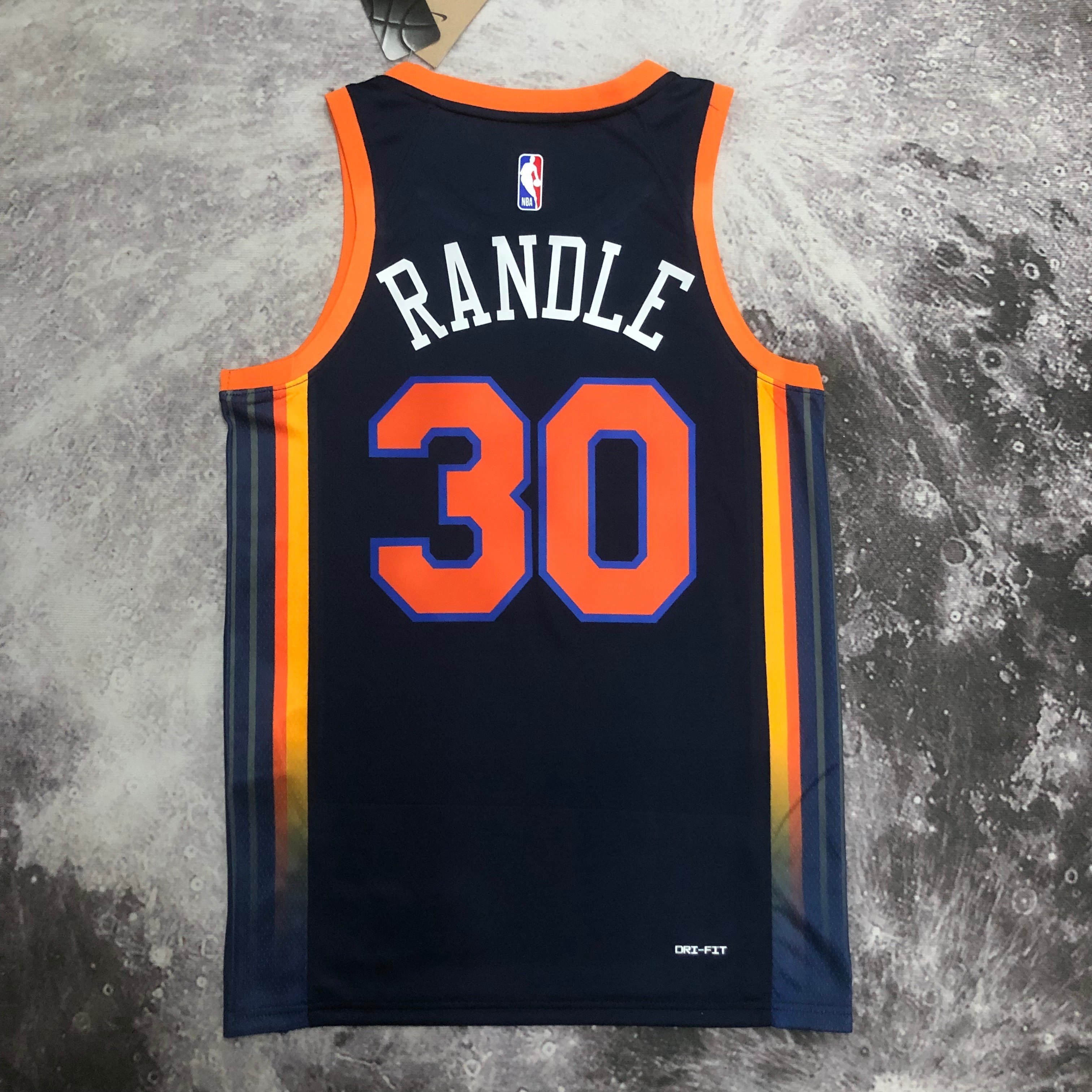 NBA Men 2023 New York Knicks Dark Blue with Jordan Logo #30 RANDLE Jersey High Quality Name and Number Print - leoleo123123