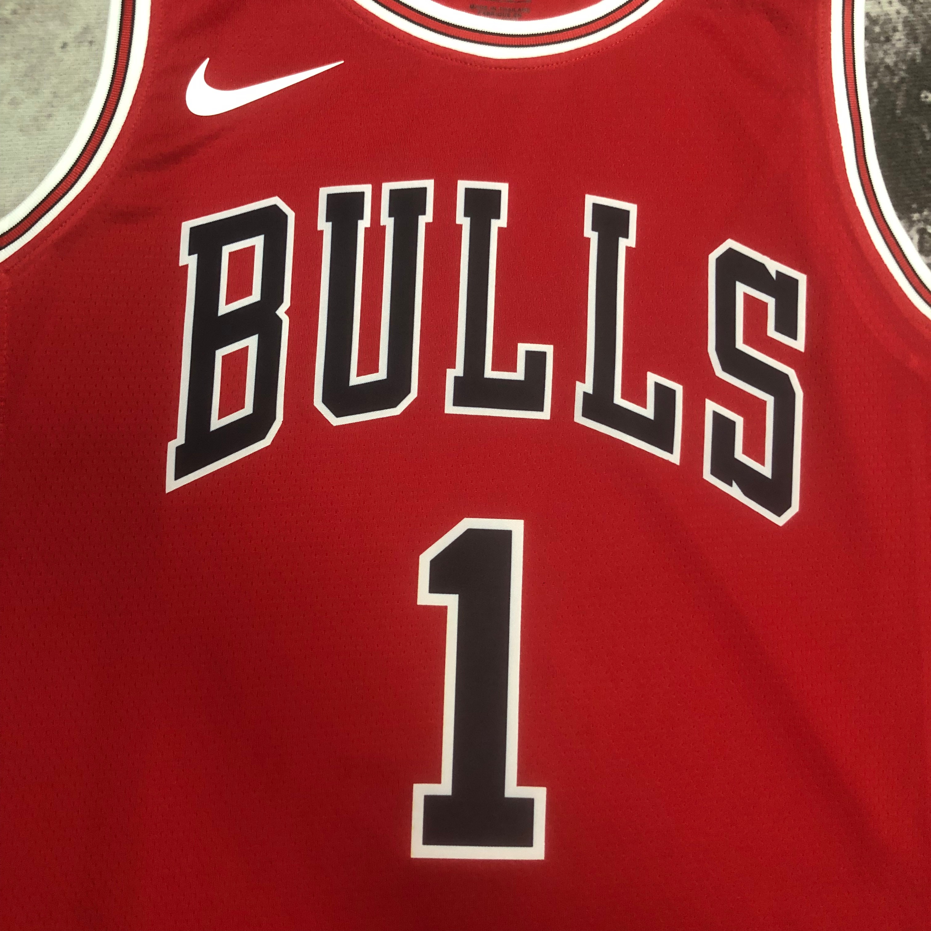 NBA Men 2023 Chicago Bulls Red #1 ROSE Jersey High Quality Name and Number Print - leoleo123123