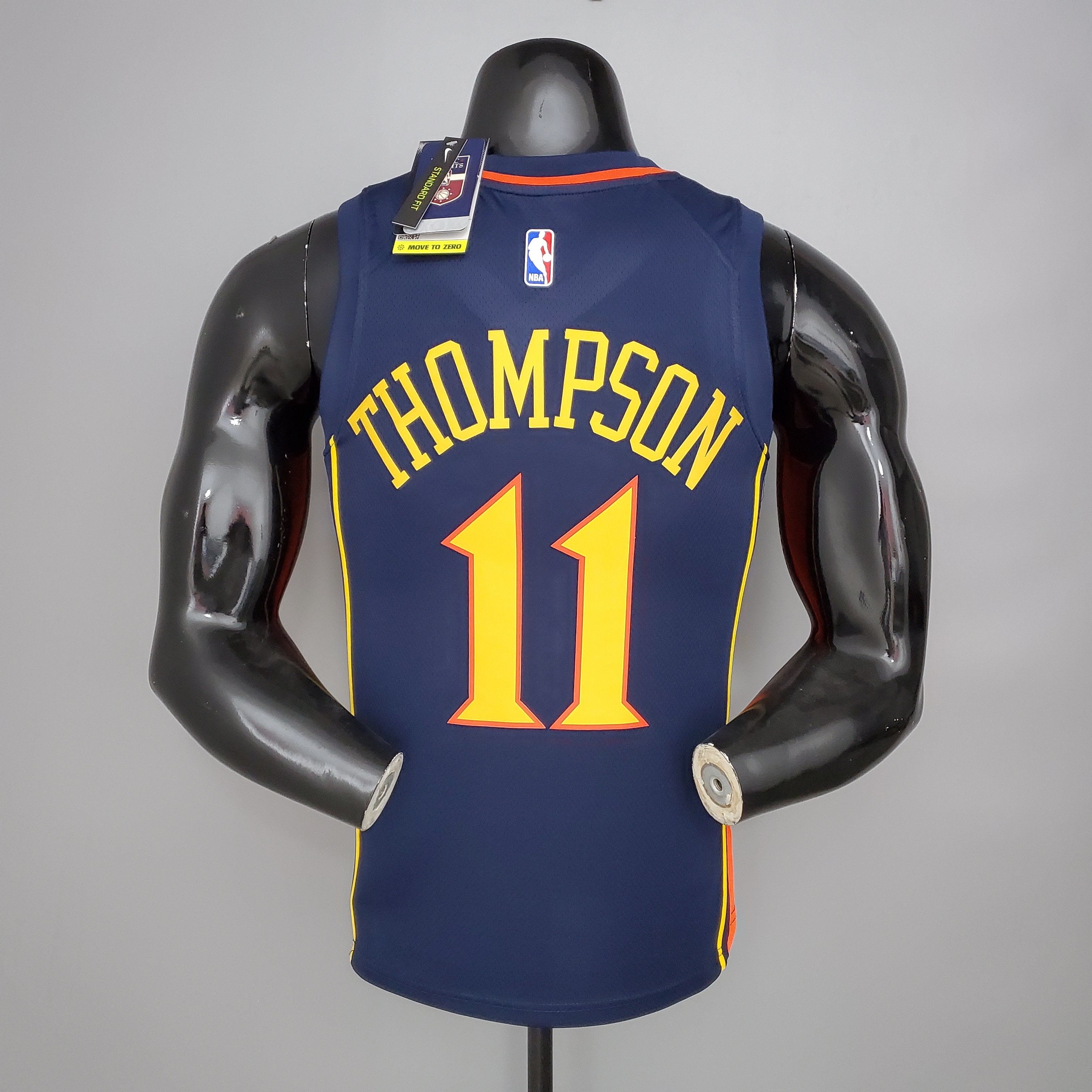 NBA Men Season 2021 Golden State Warriors Up-and-coming Star Dark Blue #11 THOMPSON Jersey High Quality Name and Number Print - leoleo123123