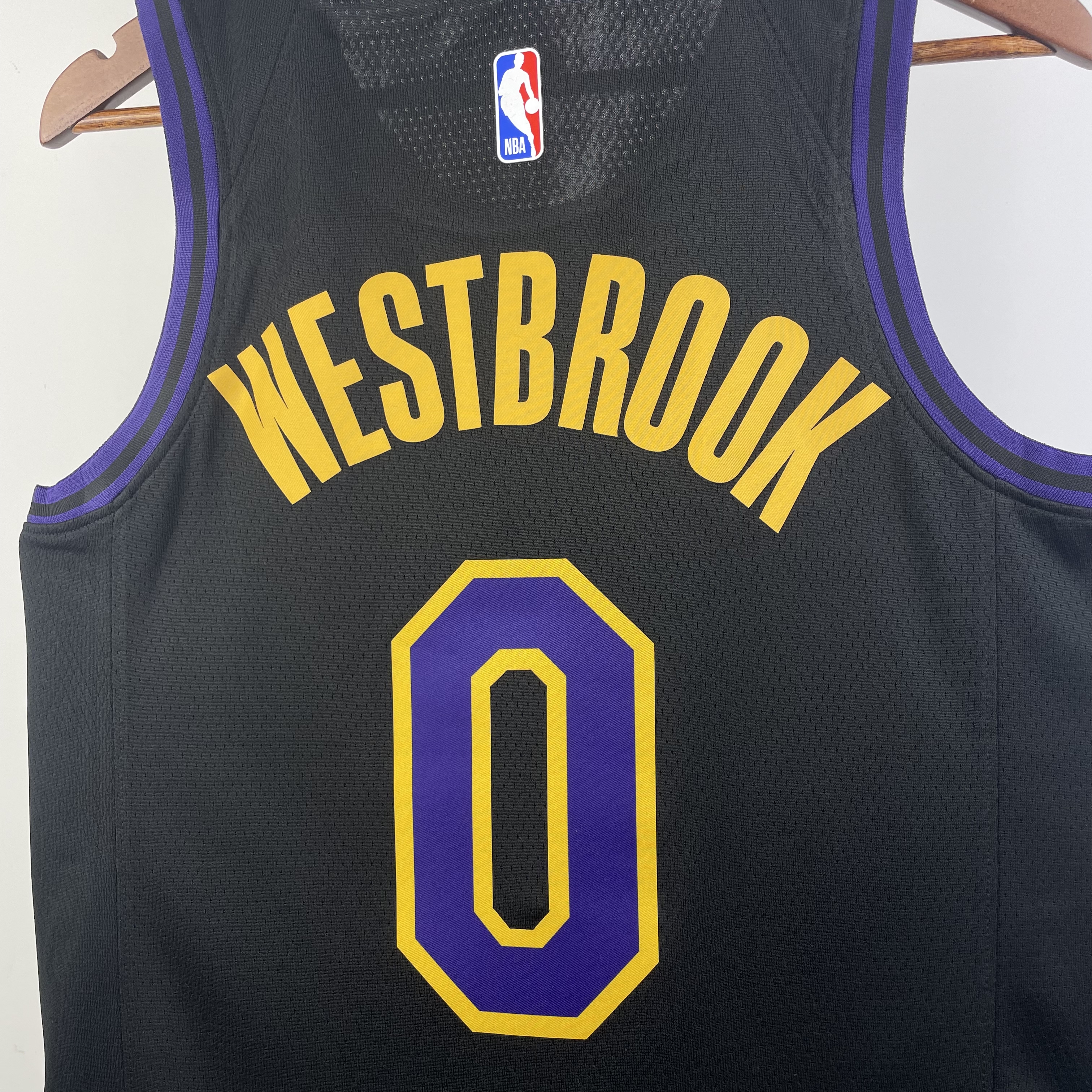 NBA Men 2024 Los Angeles Lakers Black City Version #0 WESTBROOK Jersey High Quality Name and Number Print - leoleo123123