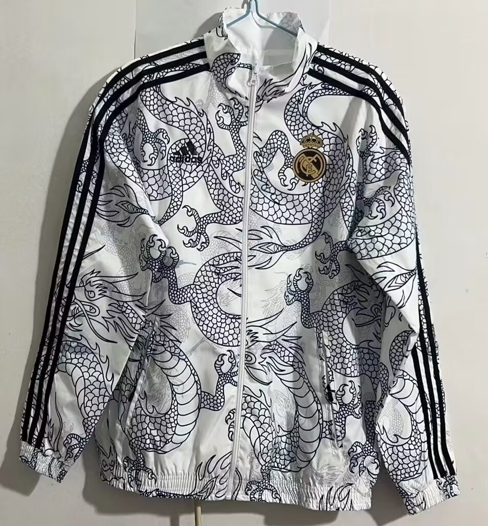 23/24 Real Madrid Dragon Windbreaker Jacket two-sided Jacket Thai Quality - leoleo123123