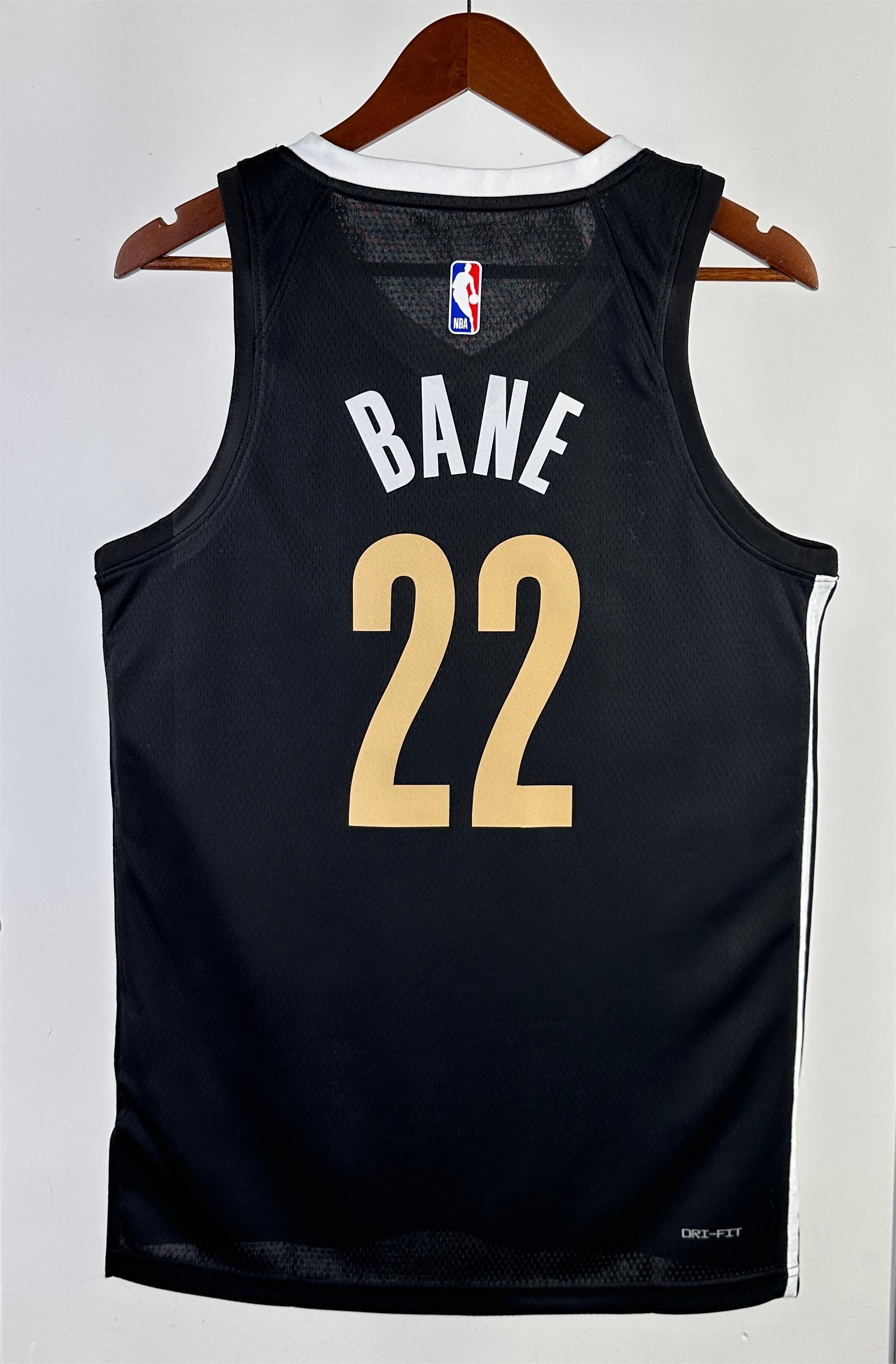 NBA Season 2024 Memphis Grizzlies Black City Eidtion #22 BANE Jersey High Quality Name and Number Print - leoleo123123