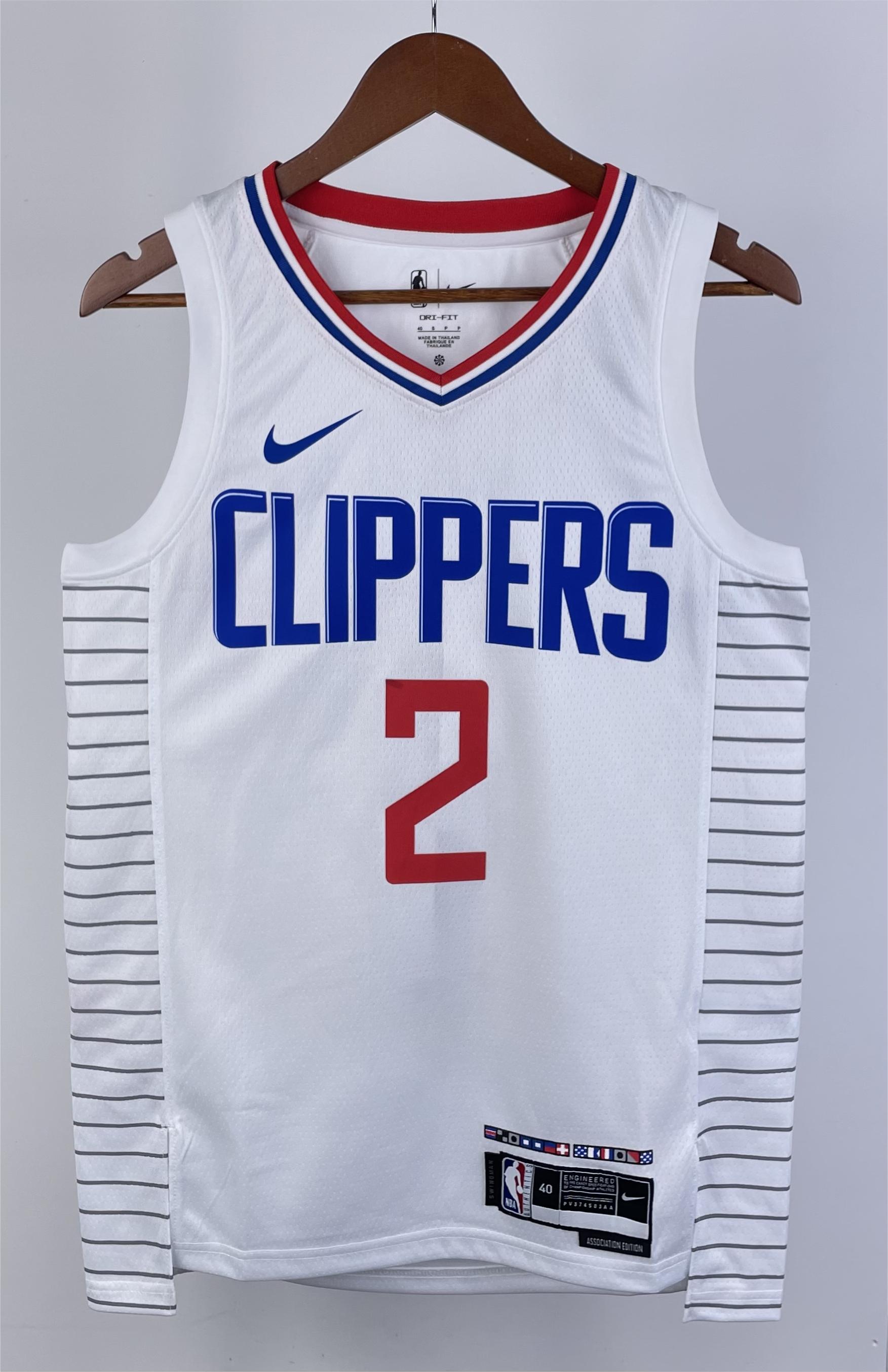NBA Season 2023 Men Los Angeles Clippers White #2 LEONARD Jersey High Quality Name and Number Print - leoleo123123