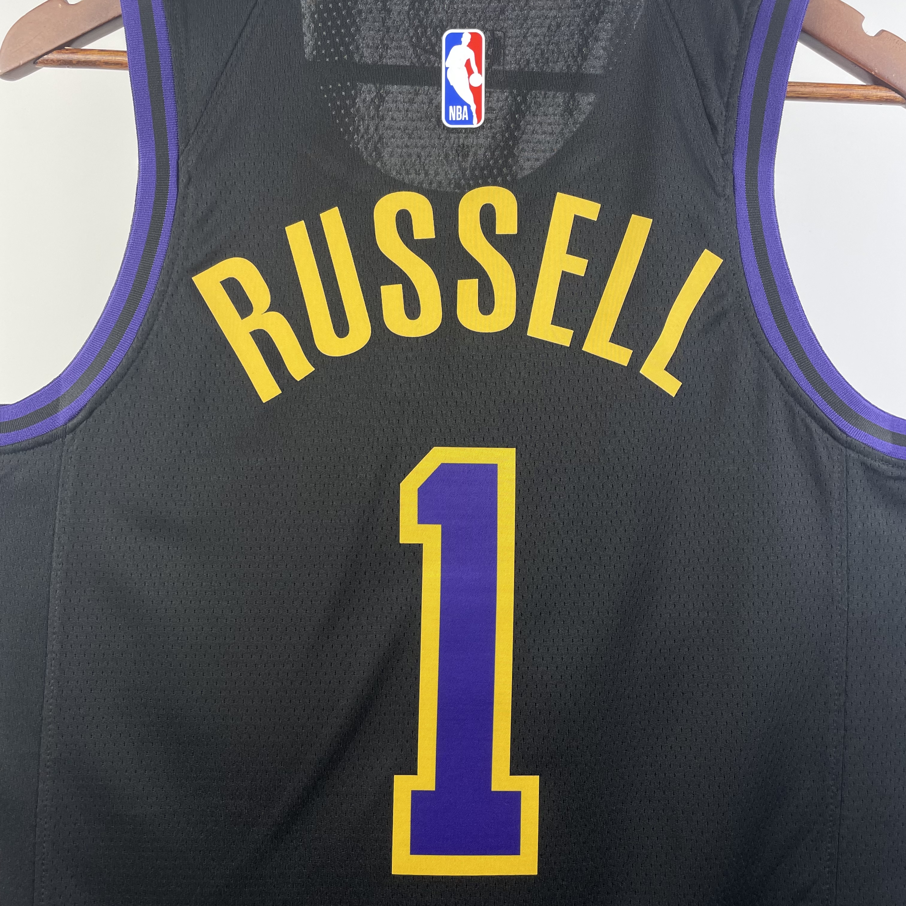 NBA Men 2024 Los Angeles Lakers Black City Version #1 RUSSELL Jersey High Quality Name and Number Print - leoleo123123