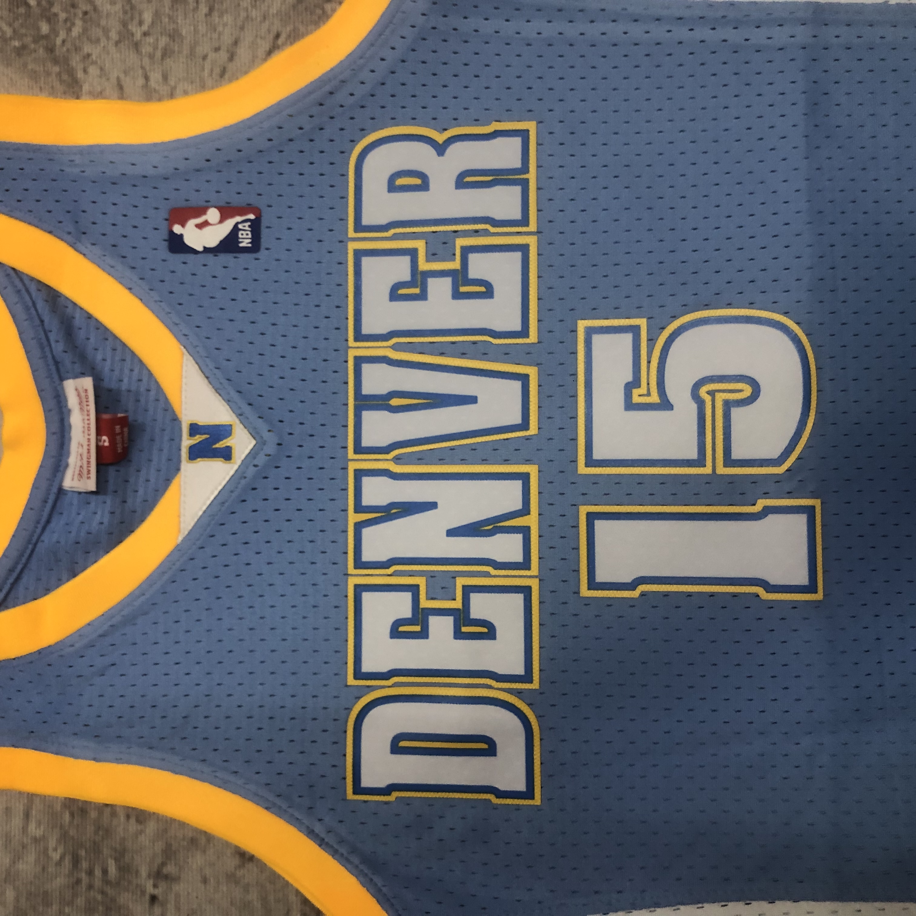NBA Men Season 03-04 Denver Nuggets Blue #15 ANTHONY Jersey High Quality Name and Number Print - leoleo123123