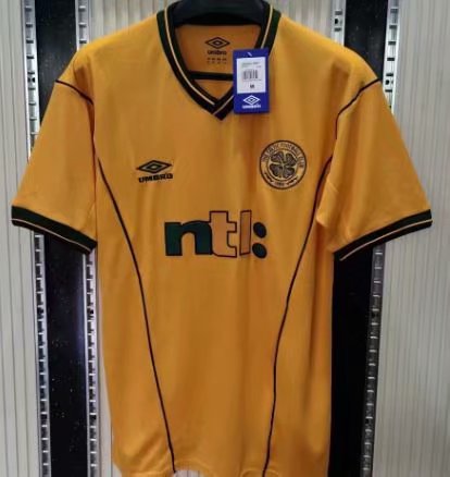 01-02 Celts Yellow Retro Jersey - leoleo123123