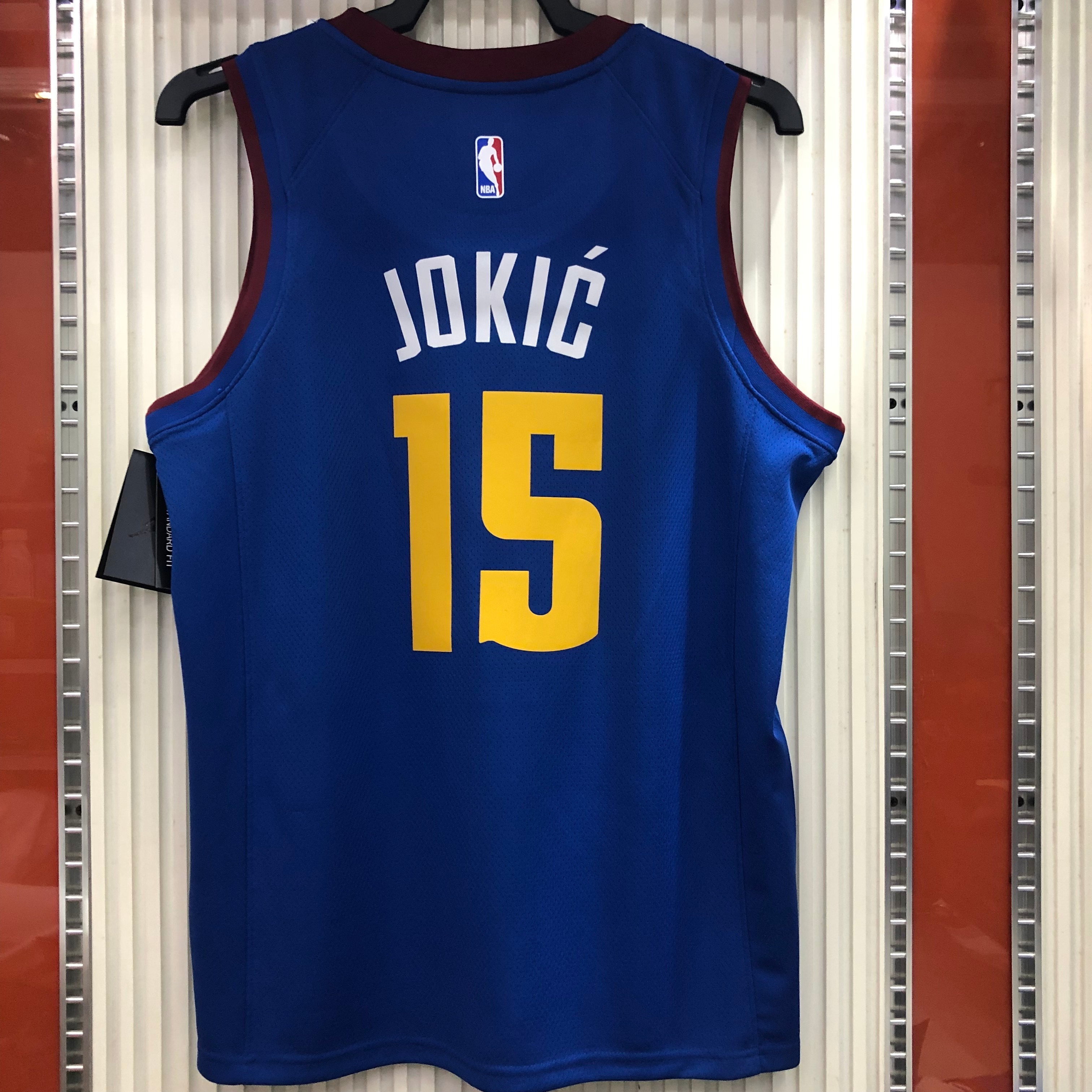 NBA Men Season 2021 Denver Nuggets Blue City #15 JOKIC Jersey with Jordan Logo High Quality Name and Number Print - leoleo123123