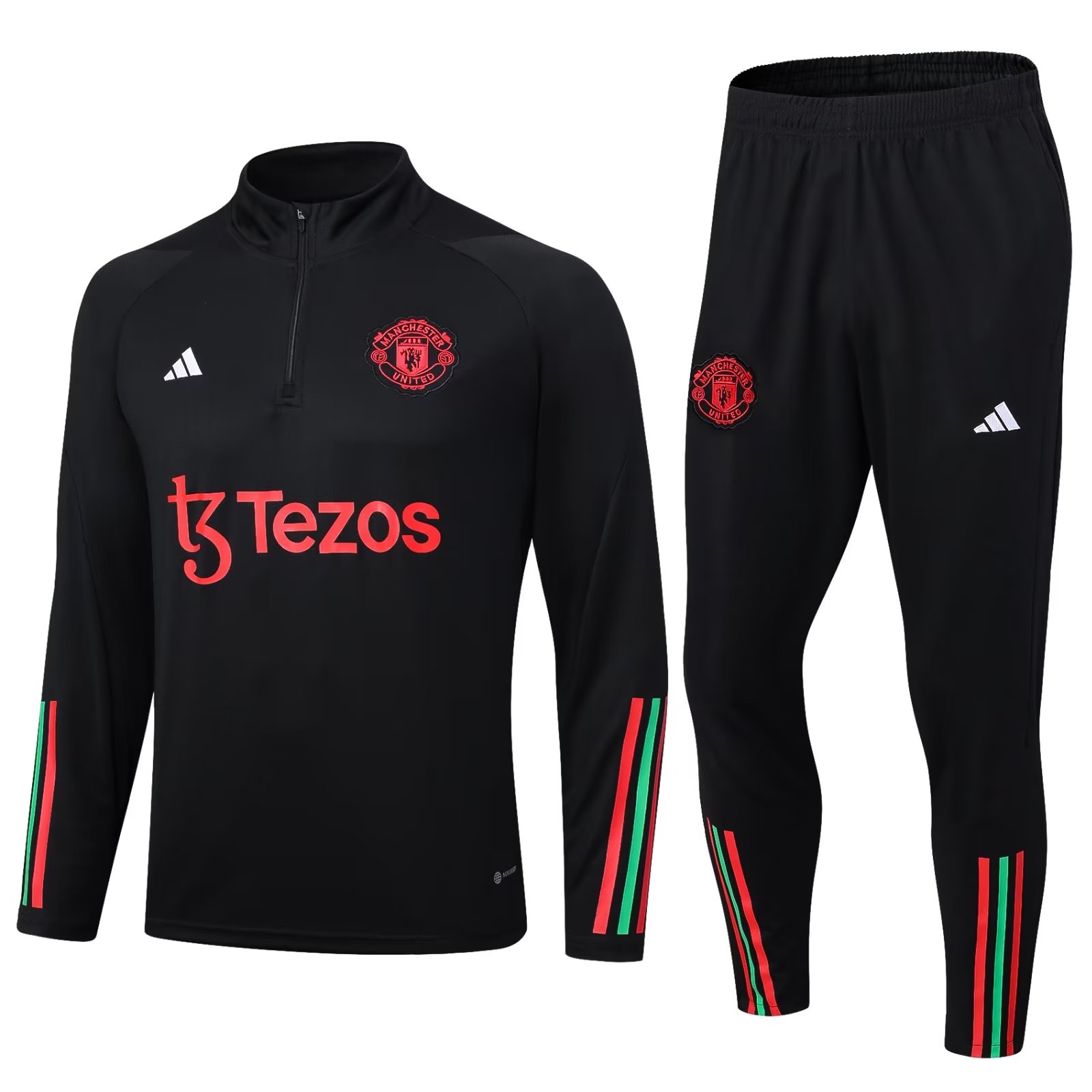 23/24 Man United Black Sweater Tracksuit Thai Quality - leoleo123123