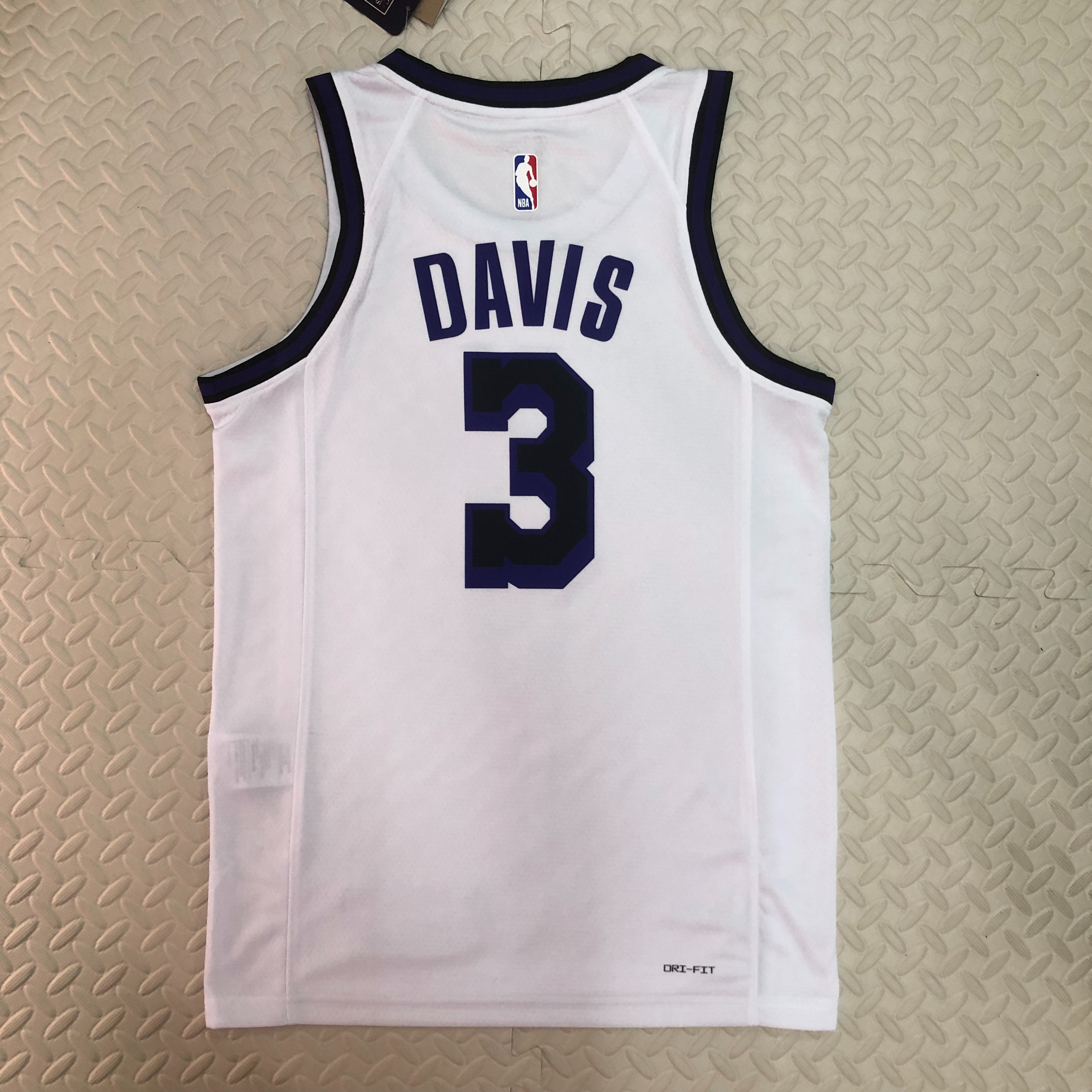 NBA Men Season 2023 Los Angeles Lakers White #3 DAVIS Jersey High Quality Name and Number Print - leoleo123123