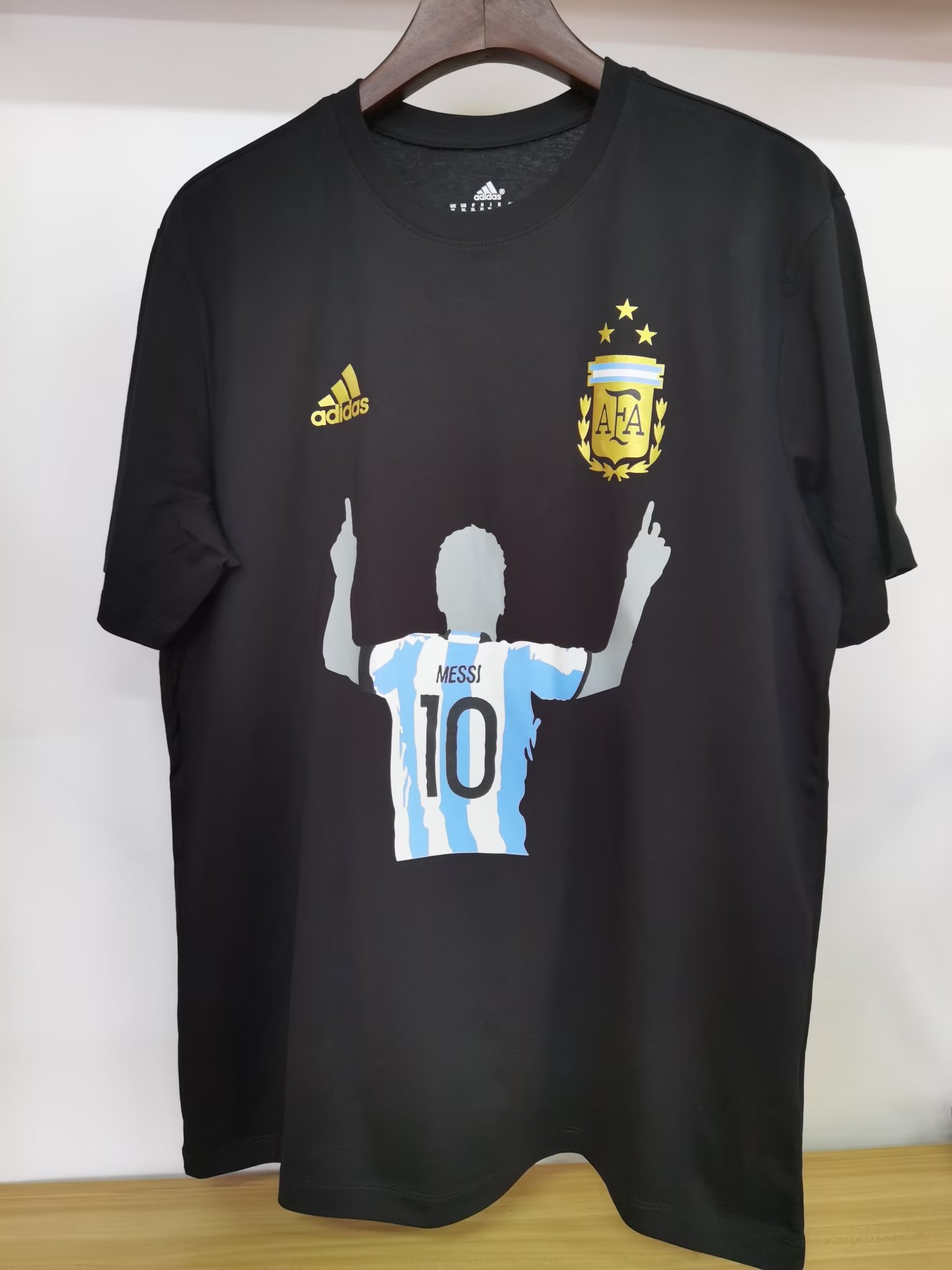 Argentina Messi T-shirt Black Color - leoleo123123