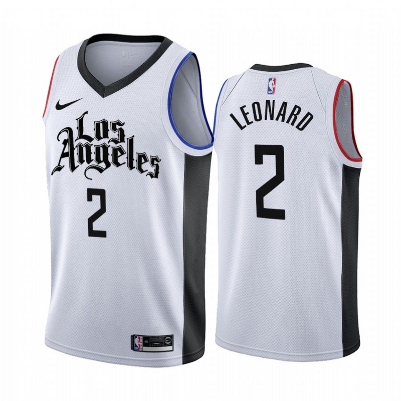 NBA Men Los Angeles Clippers 19-20 Season White #2 LEONARD Jersey High Quality Name and Number Print - leoleo123123