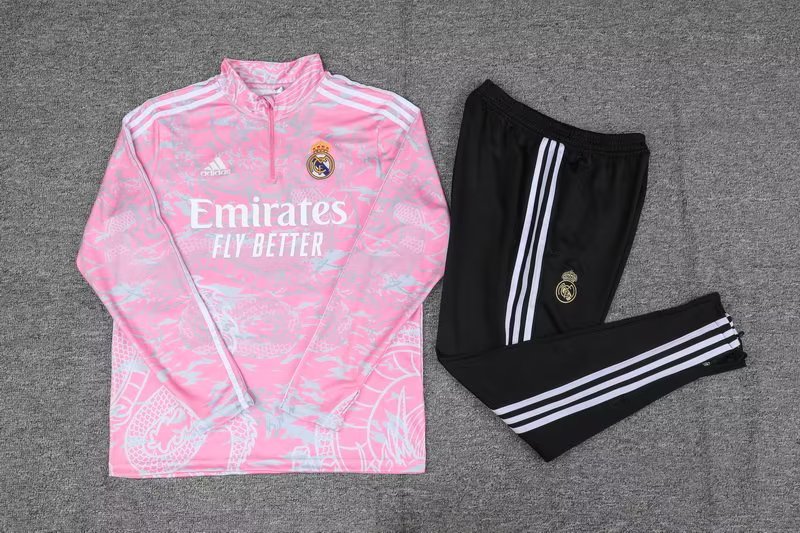 23/24 Real Madrid Pink Sweater Tracksuit Thai Quality - leoleo123123