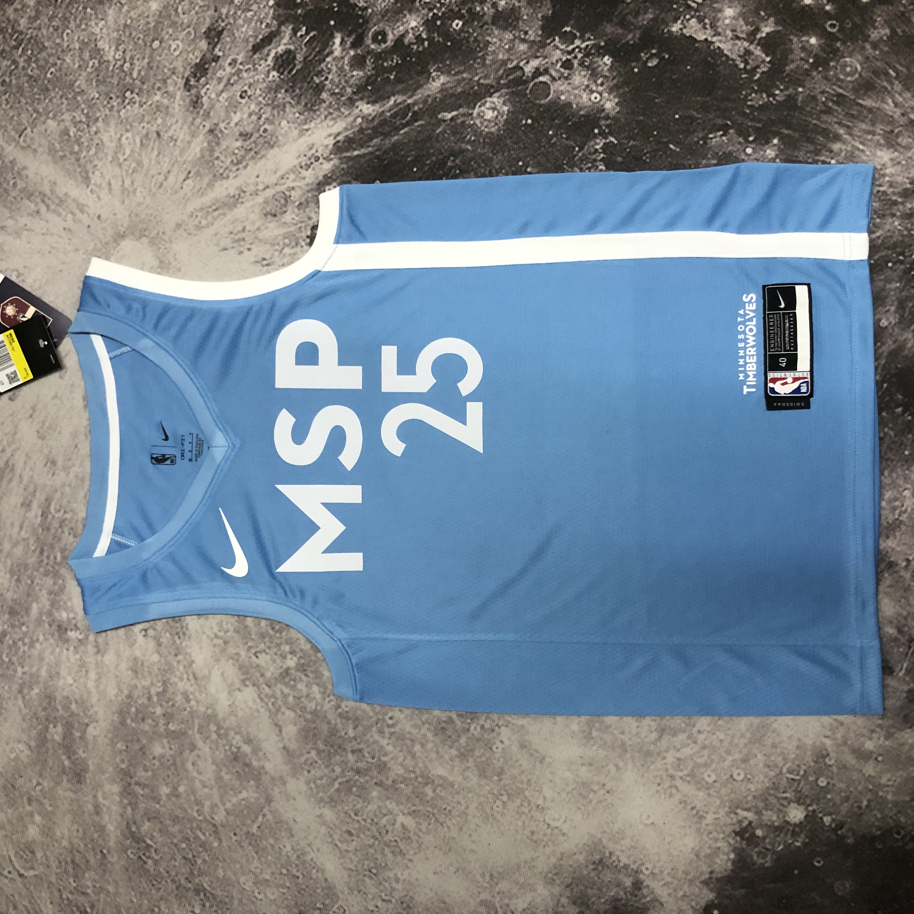 NBA Men Minnesota Timberwolves Sky Blue #25 ROSE Jersey High Quality Name and Number Print - leoleo123123