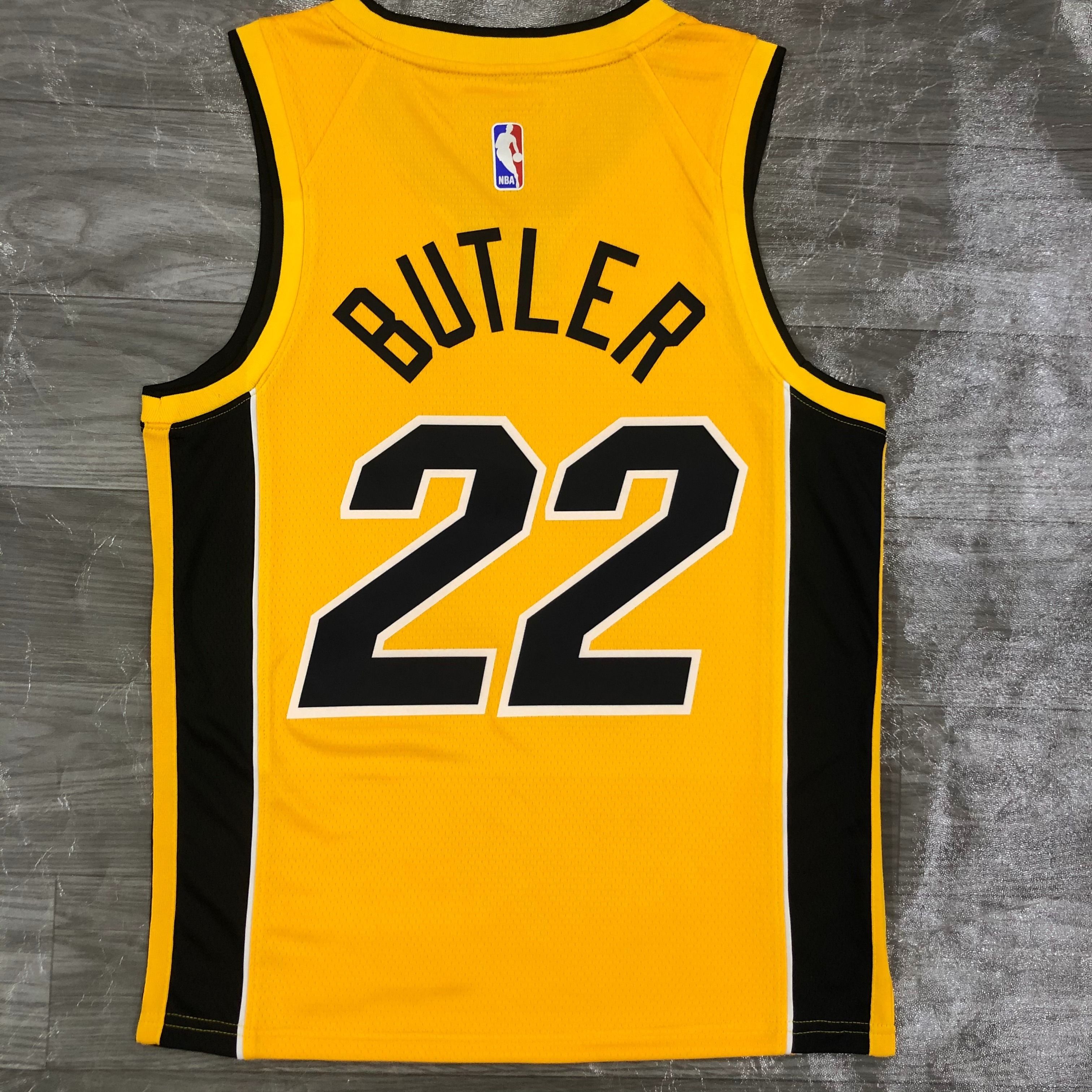 NBA Men Season 2021 Miami Heat Yellow Award Version #22 BUTLER Jersey High Quality Name and Number Print - leoleo123123