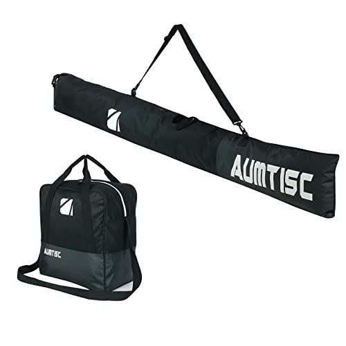 AUMTISC Ski Bag and Ski Boots Bag Combo - Extra Padded | Padded | Unpadded, Ski Bags Adjustable Length for Skis Up to 200 cm and Boots Up to Size 13 - leoleo123123
