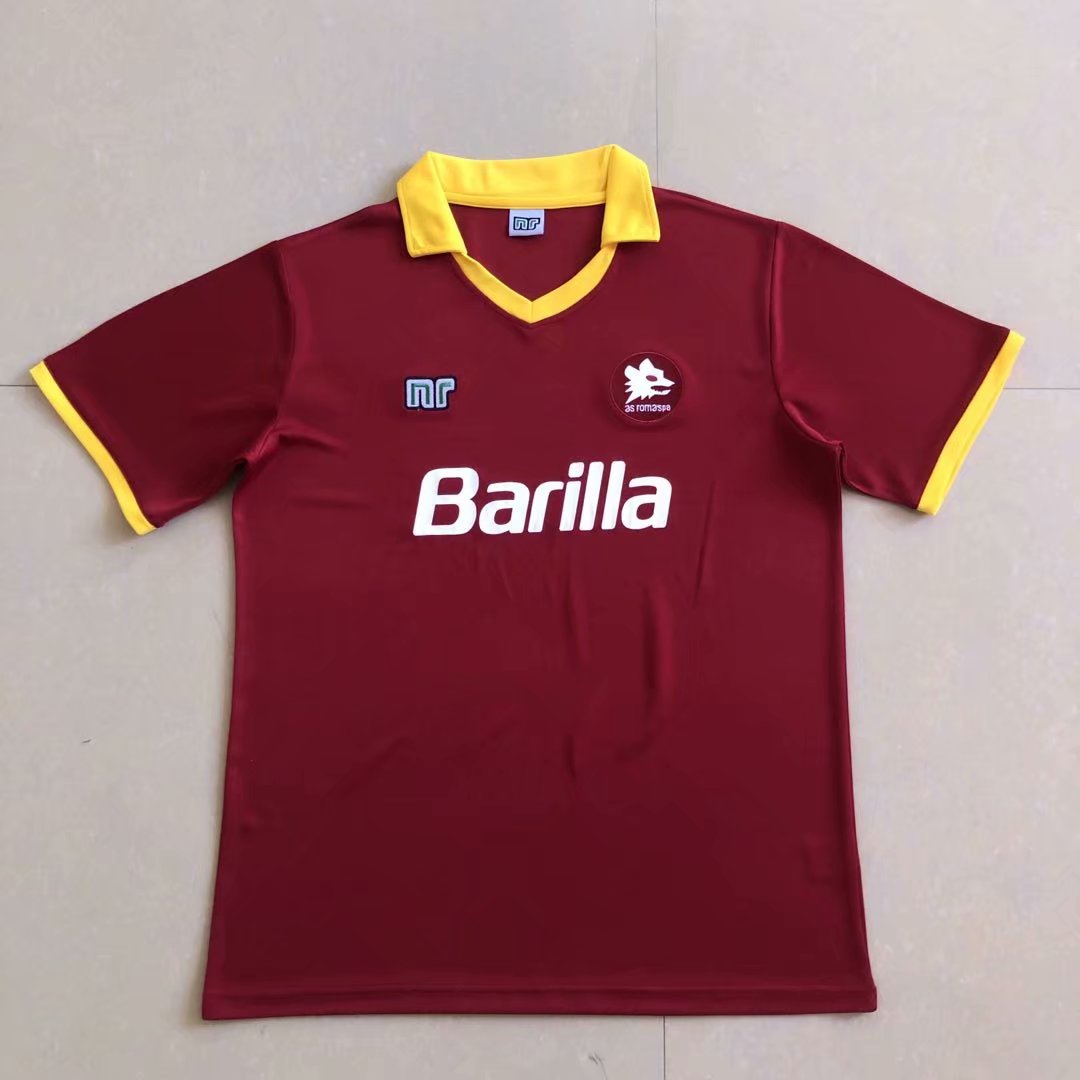 89/90 Roma Home Retro Jersey - leoleo123123