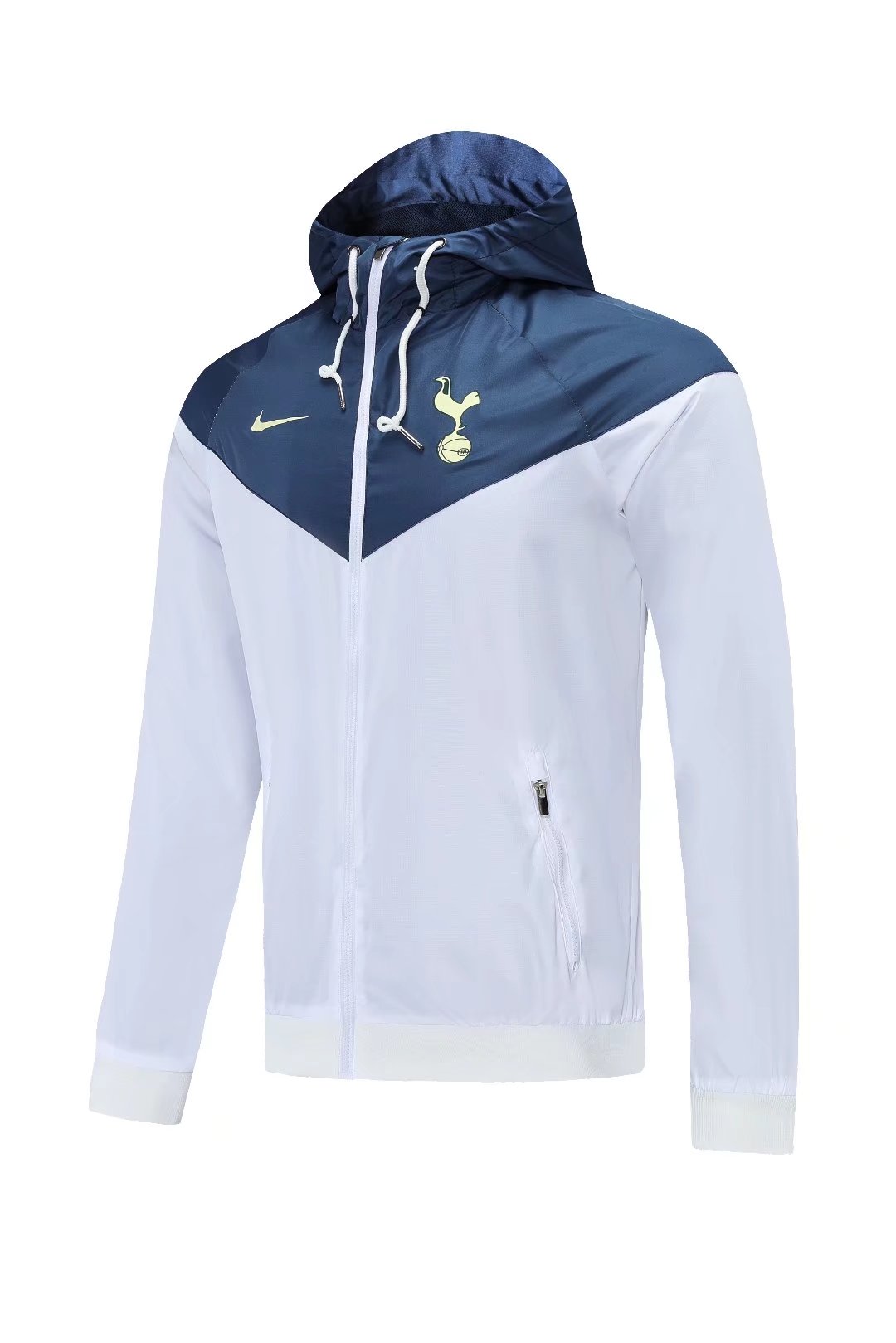 21-22 Tottenham White with Dark Blue Cap Windbreaker Jacket Thai Quality - leoleo123123
