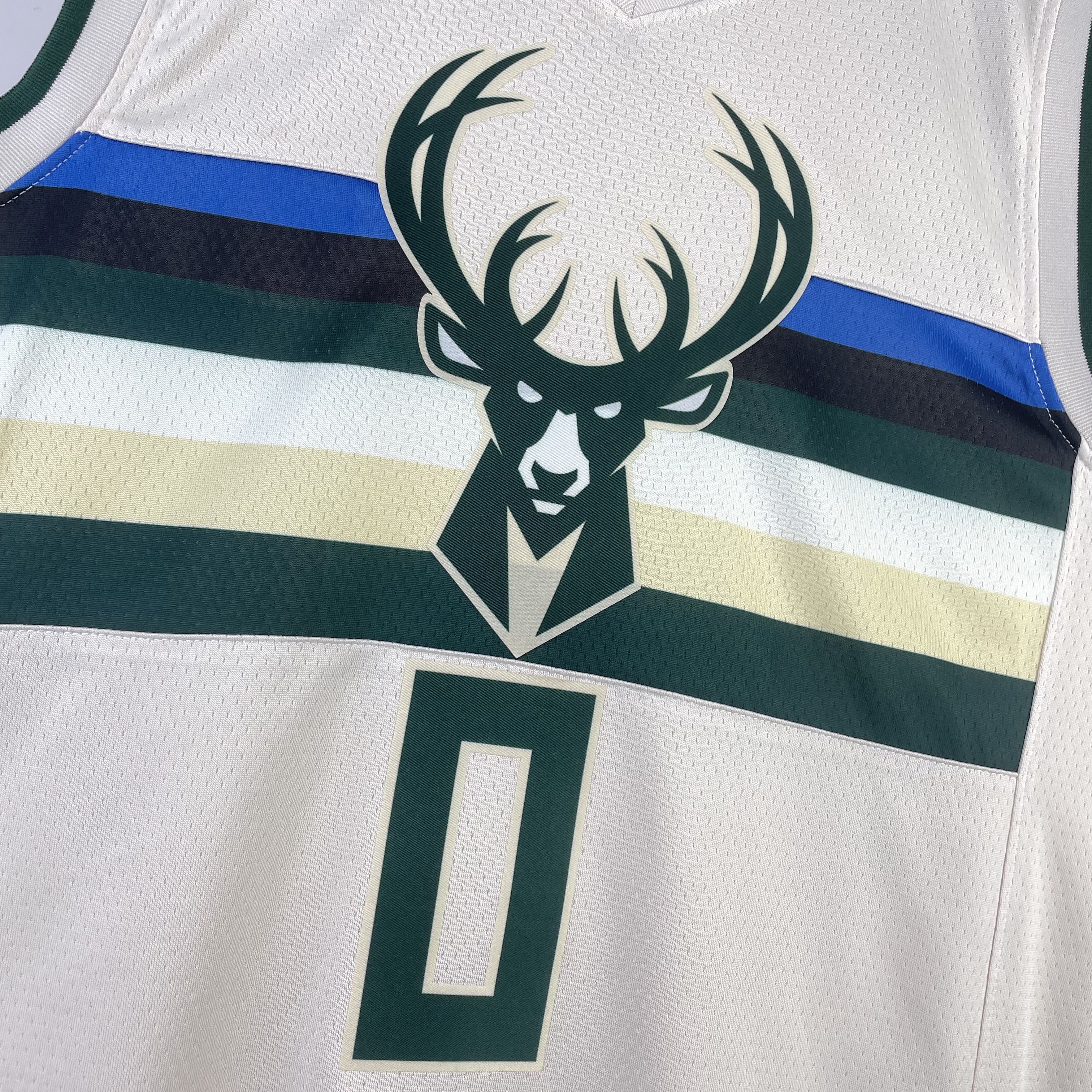 NBA 2019 Men Milwaukee Bucks Beige #0 LILLARD Jersey High Quality Name and Number Print - leoleo123123