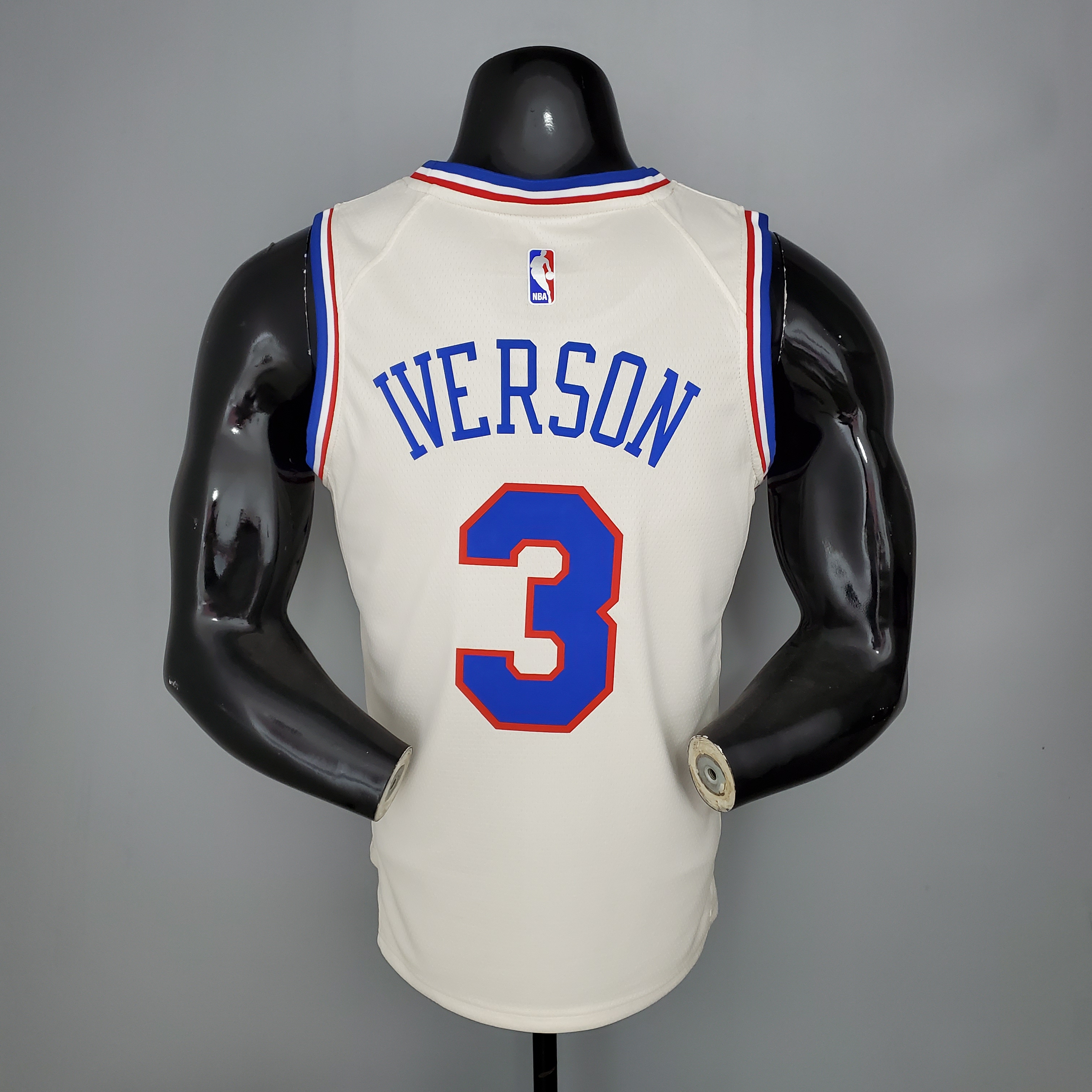 NBA Men Season 2021 Philadelphia 76ers White Rewarding Version #3 IVERSON Jersey High Quality Name and Number Print - leoleo123123