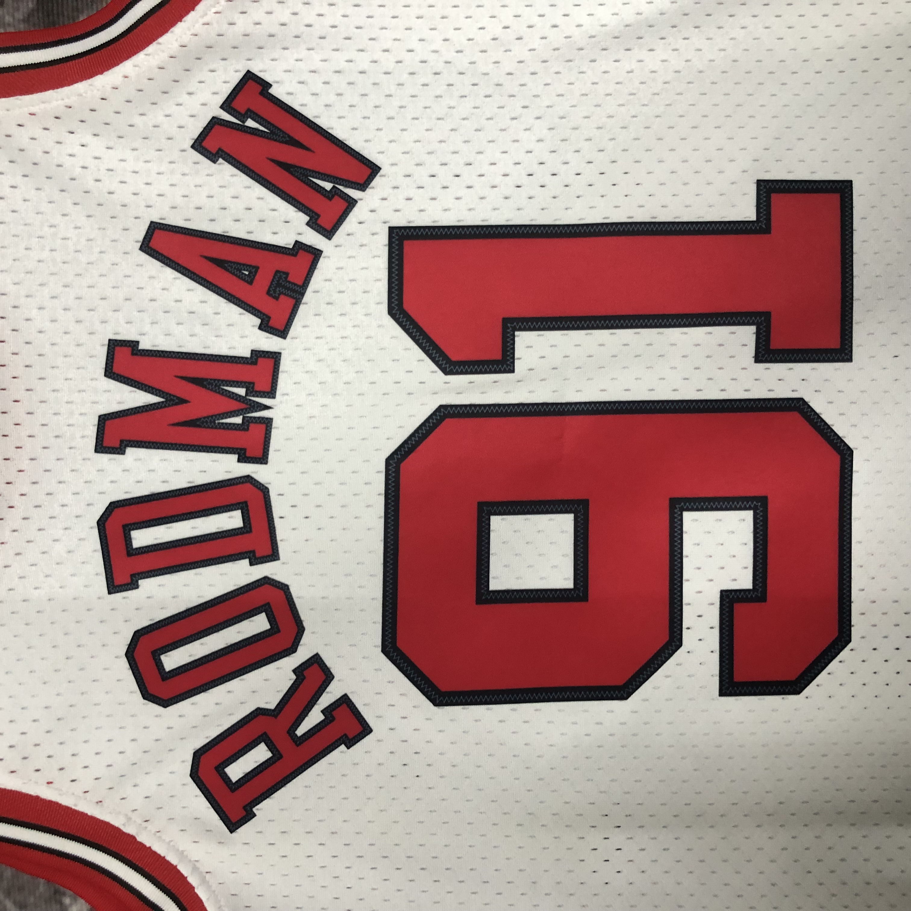 NBA Men Season 1998 Retro Chicago Bulls White #91 RODMAN Jersey High Quality Name and Number Print - leoleo123123