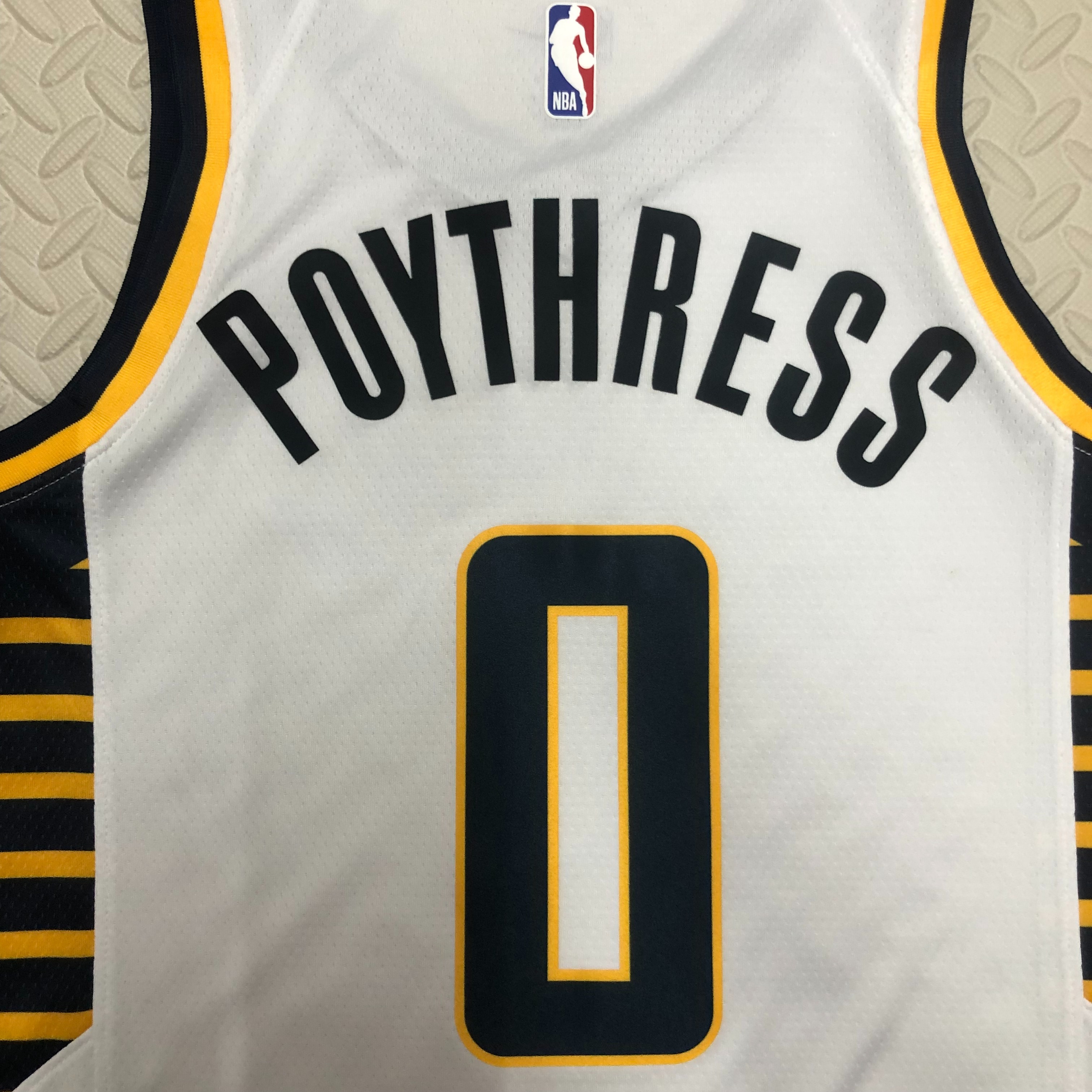 NBA Men Season 2023 Indiana Pacers White #0 POYTHRESS Jersey High Quality Name and Number Print - leoleo123123