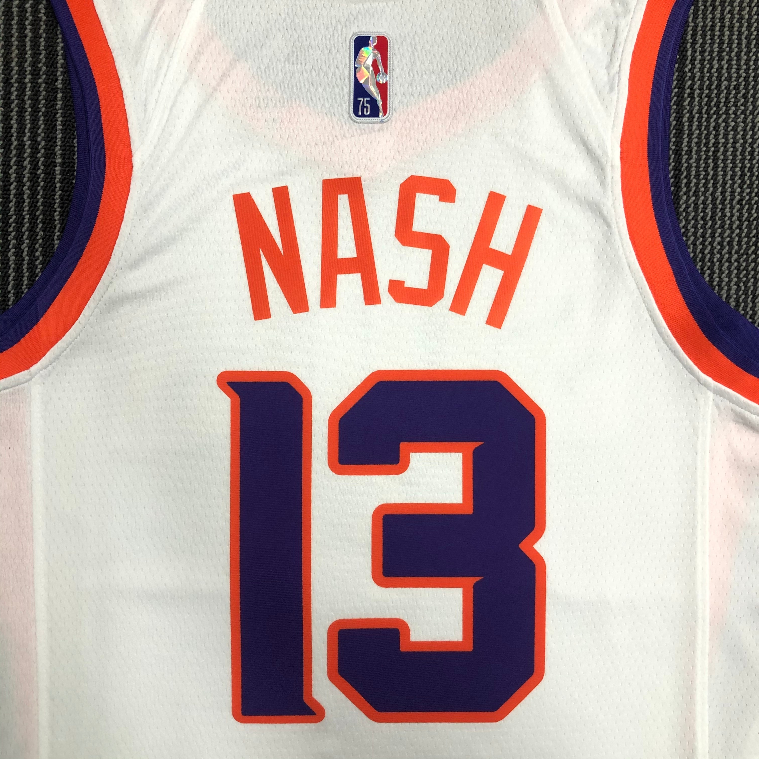 NBA Men 75 Anniversary Phoenix Suns White #13 NASH Jersey High Quality Name and Number Print - leoleo123123