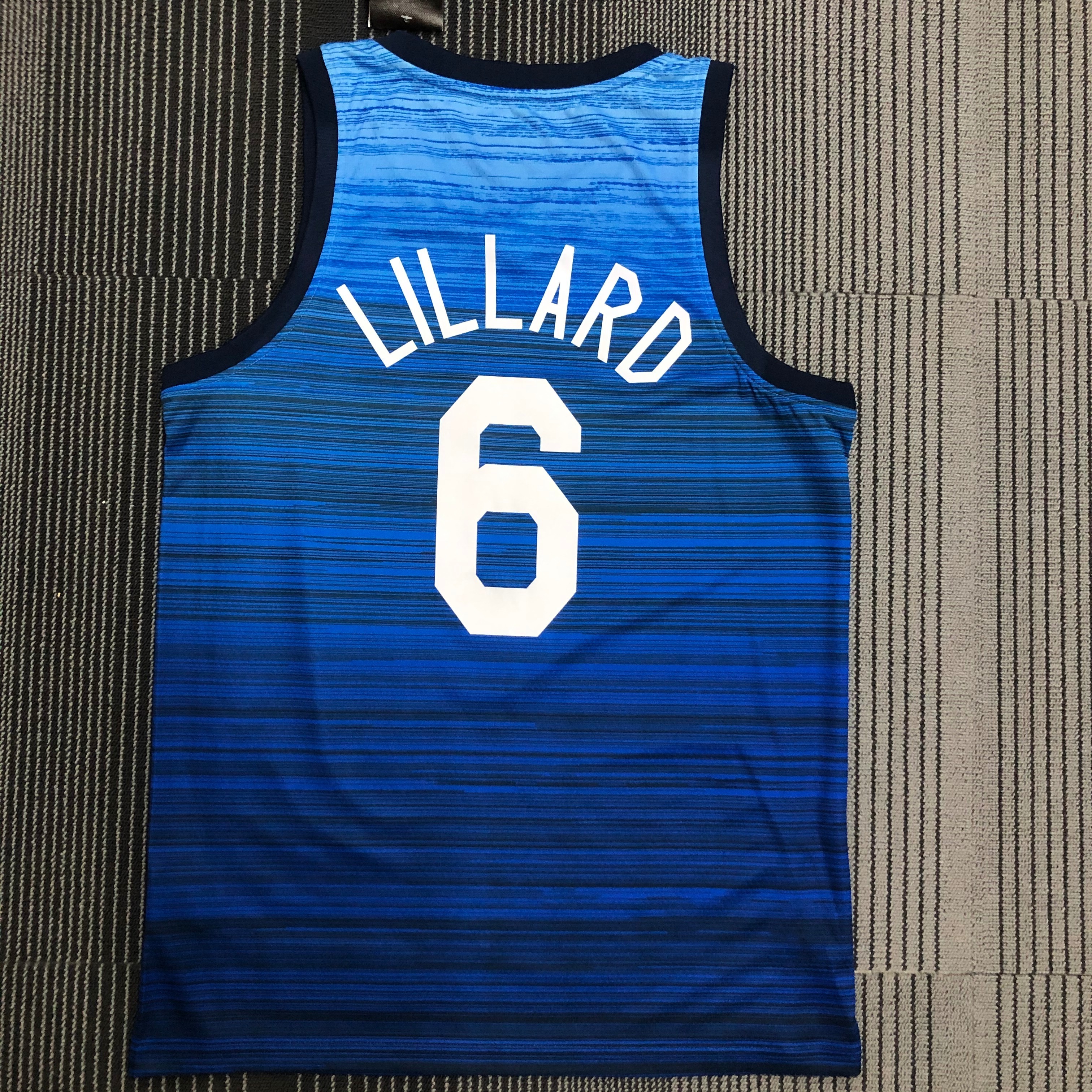 NBA Men Tokoyo Olimpics 2020 USA National Blue #6 LILLARD Jersey High Quality Name and Number Print - leoleo123123