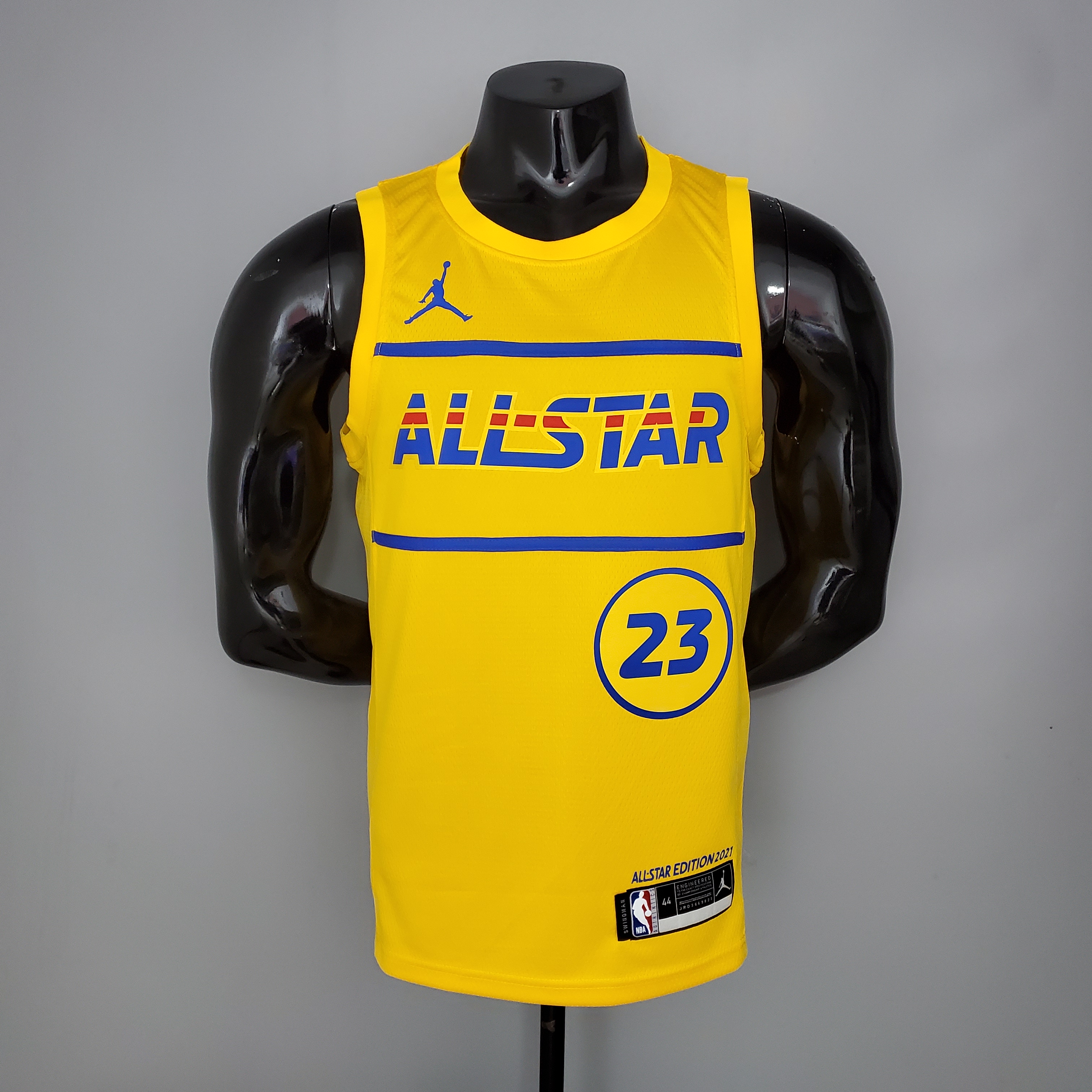 NBA Men 2021 All Star Jerseys Yellow #23 JAMES Jersey High Quality Name and Number Print - leoleo123123