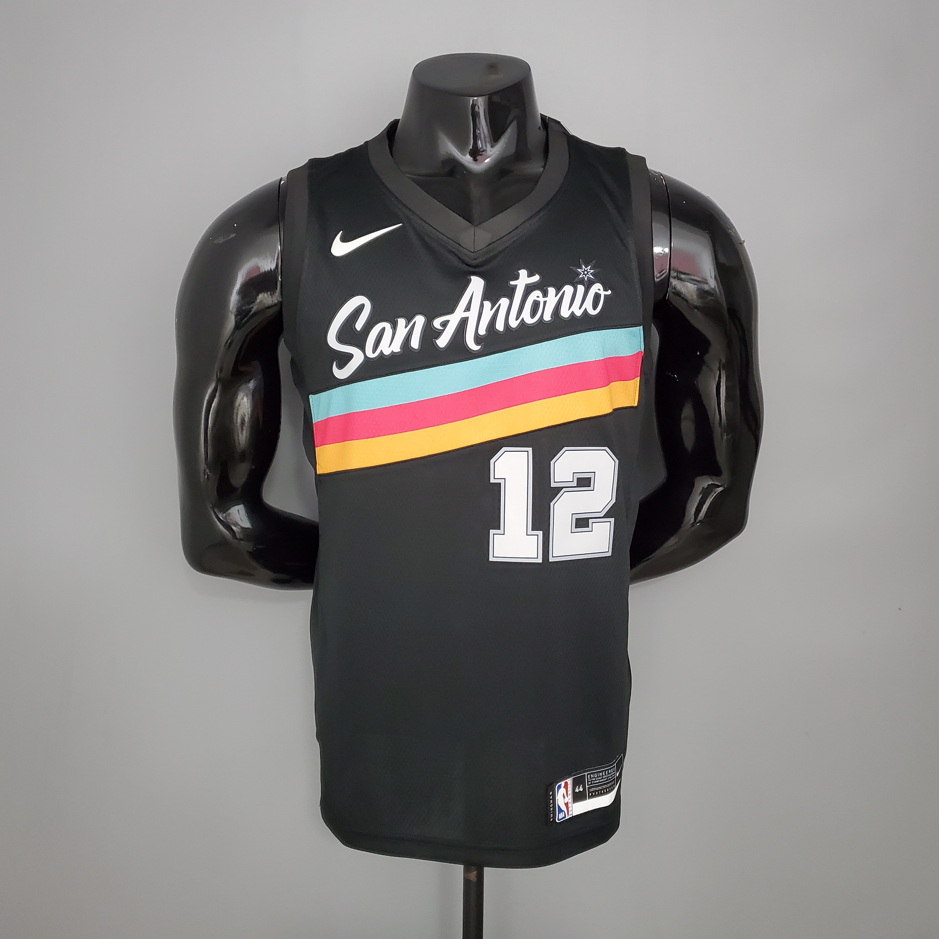 NBA Season 2021 Men San Antonio Spurs Black City #12 ALDRIDGE Jersey High Quality Name and Number Print - leoleo123123