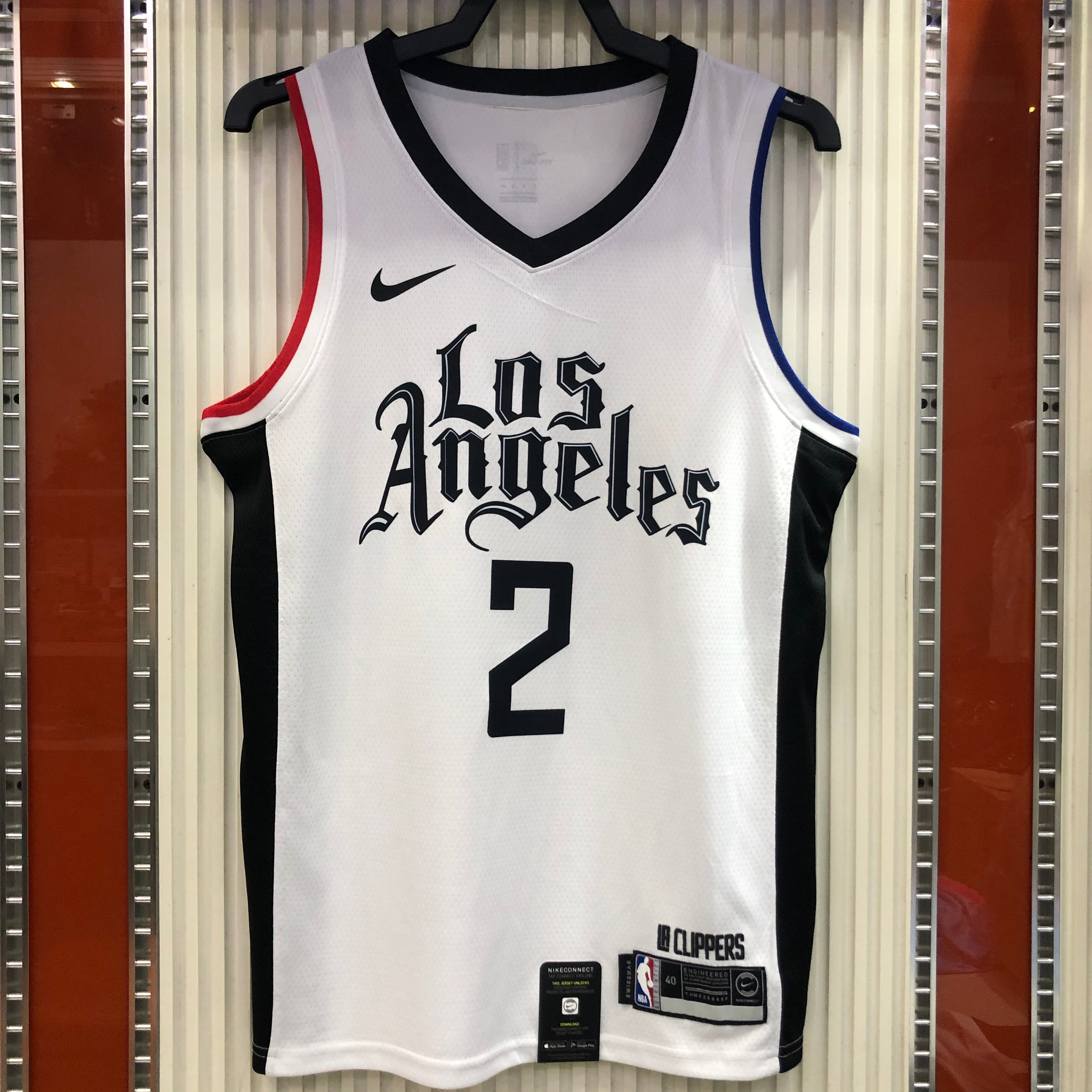 NBA Season 20-21 Men Los Angeles Clippers in Latin White City #2 LEONARD Jersey High Quality Name and Number Print - leoleo123123
