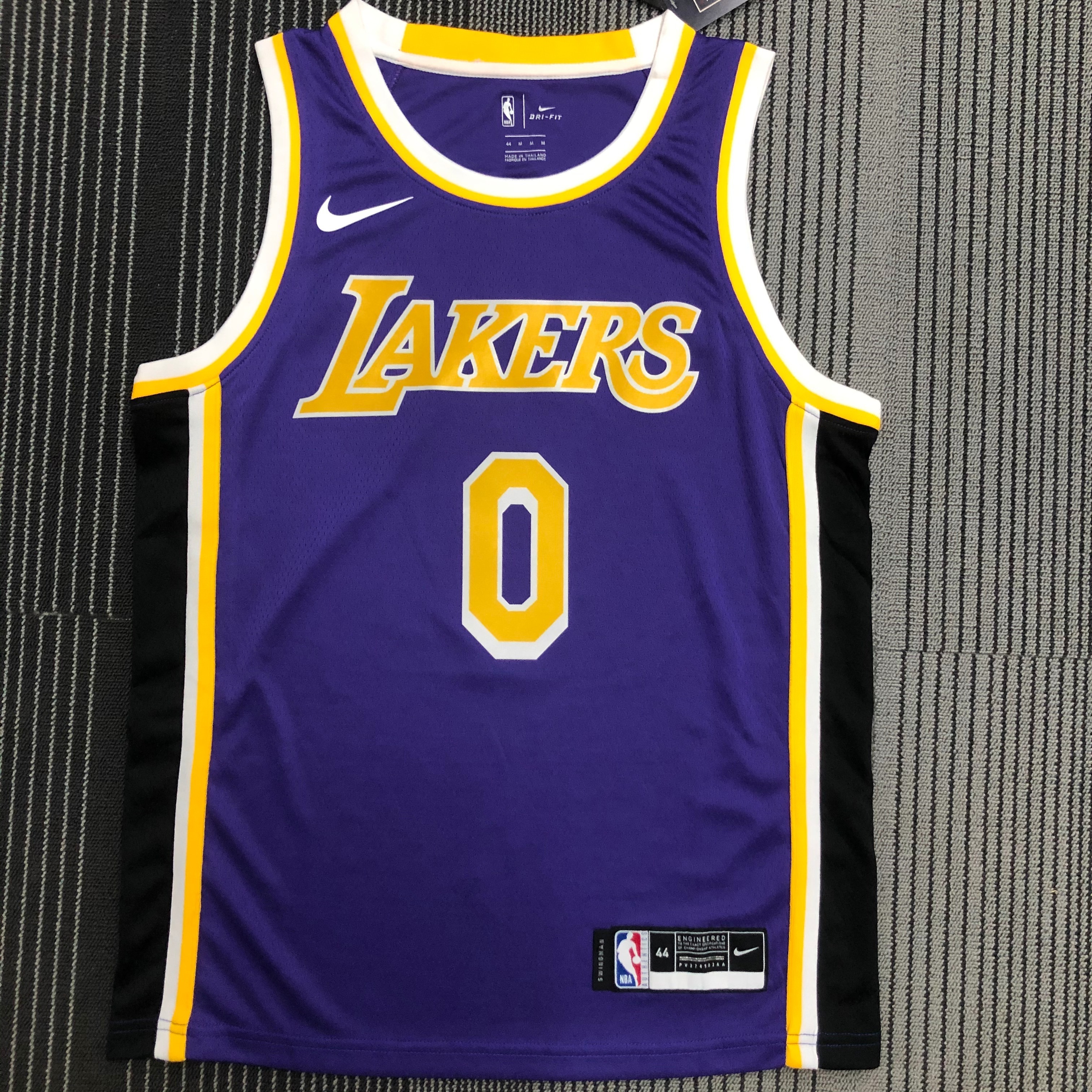 NBA Men Los Angeles Lakers Retro Purple #0 WESTBROOK Round Neck Jersey High Quality Name and Number Print - leoleo123123