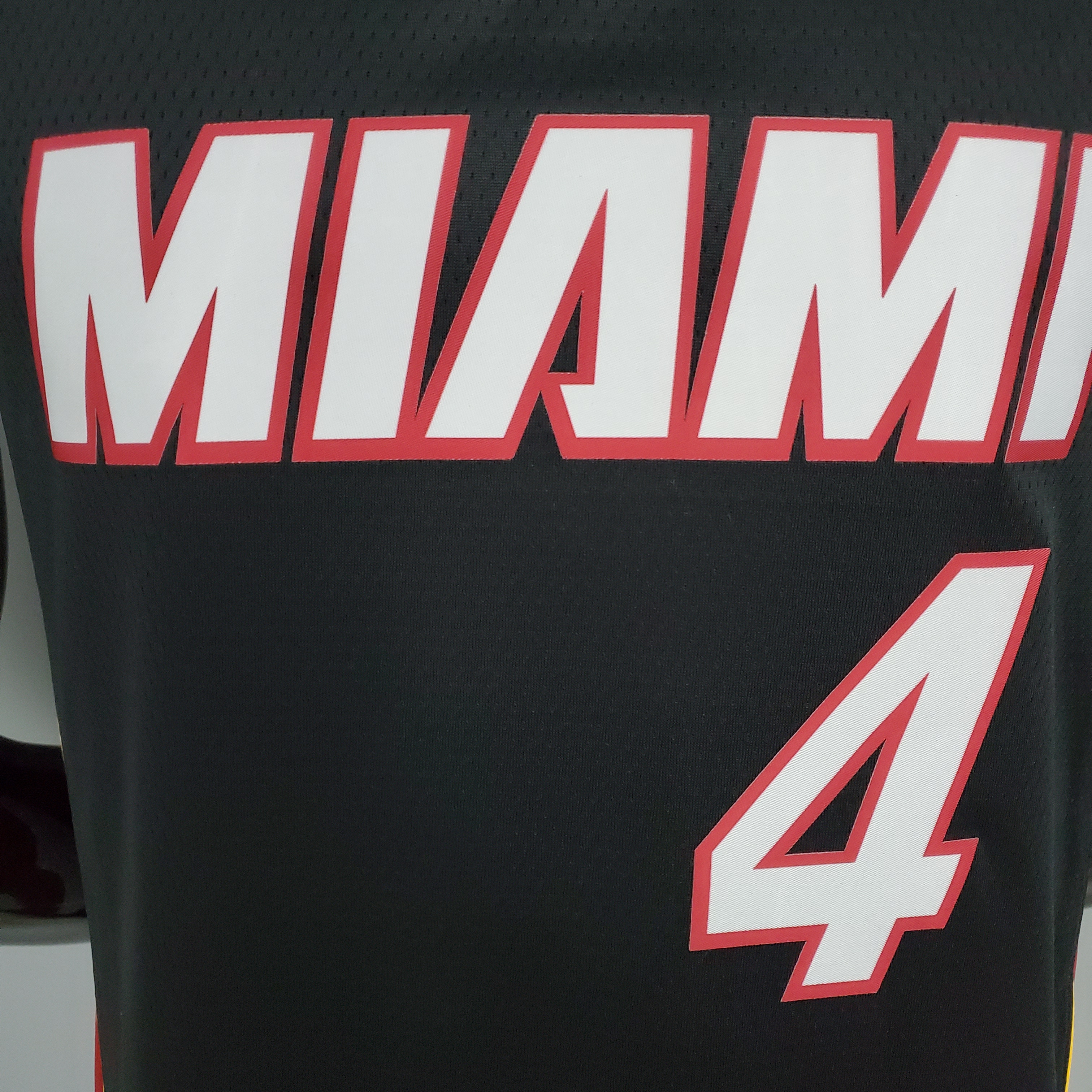NBA Men Miami Heat Black #4 OLADIPO Jersey High Quality Name and Number Print - leoleo123123