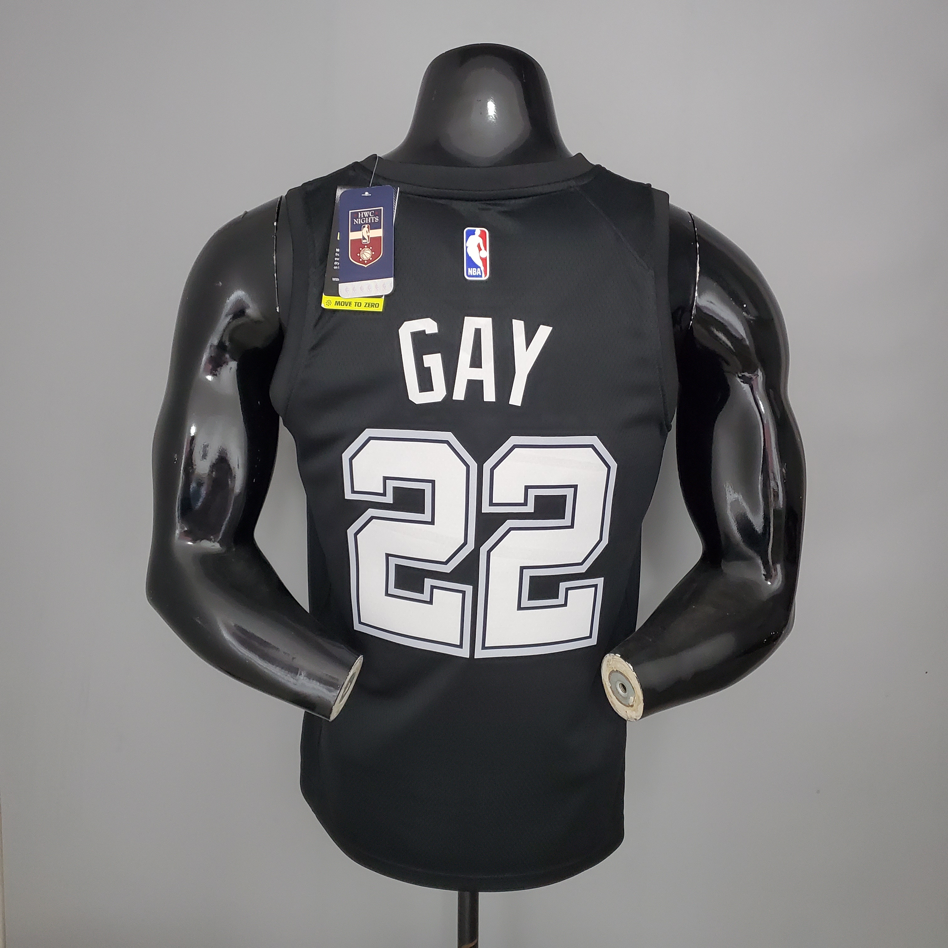 NBA Season 2021 Men San Antonio Spurs Black City #22 GAY Jersey High Quality Name and Number Print - leoleo123123