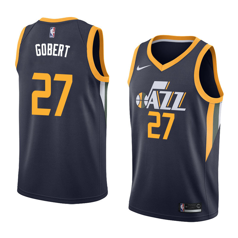 NBA Men Utah Jazz Dark Blue #27 GOBERT Jersey High Quality Name and Number Print - leoleo123123