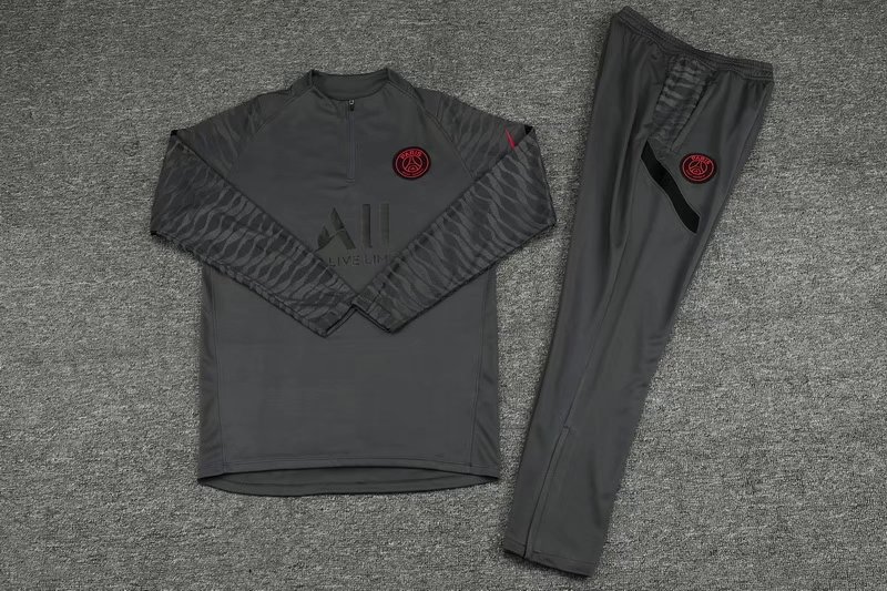 21/22 PSG Kids Grey Sweater Tracksuit Thai Quality - leoleo123123