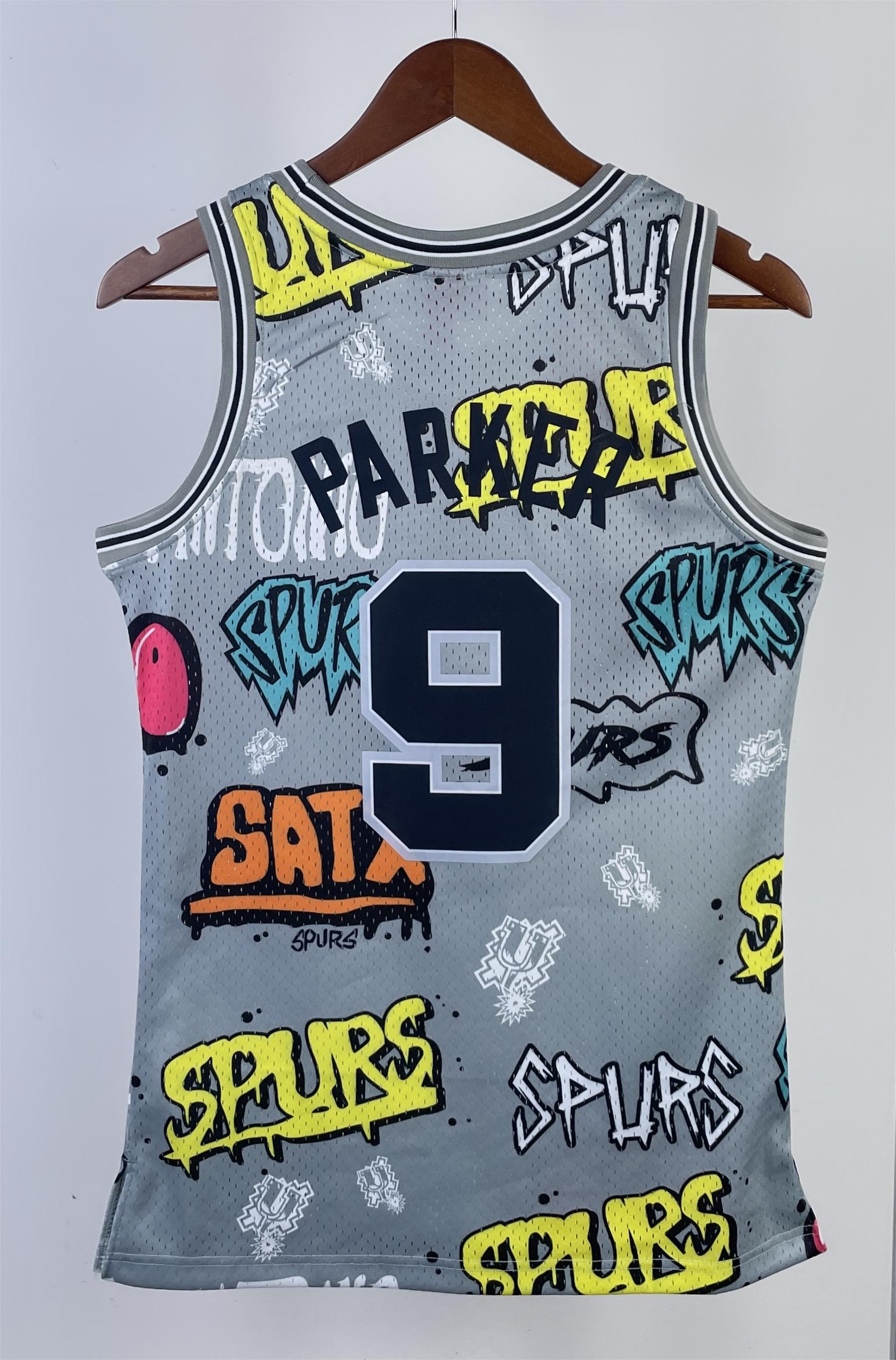 NBA Men 02-03 San Antonio Spurs Grey Retro #9 PARKER Swingman Jersey - leoleo123123