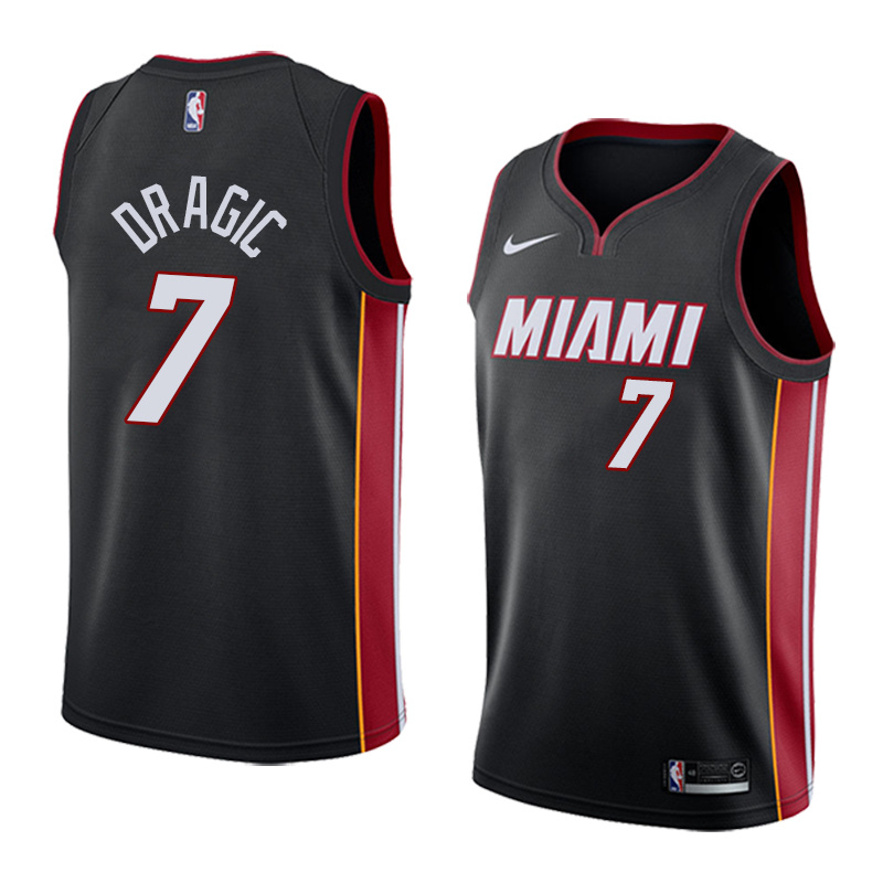 NBA Men Miami Heat Black #7 DRAGIC Jersey High Quality Name and Number Print - leoleo123123