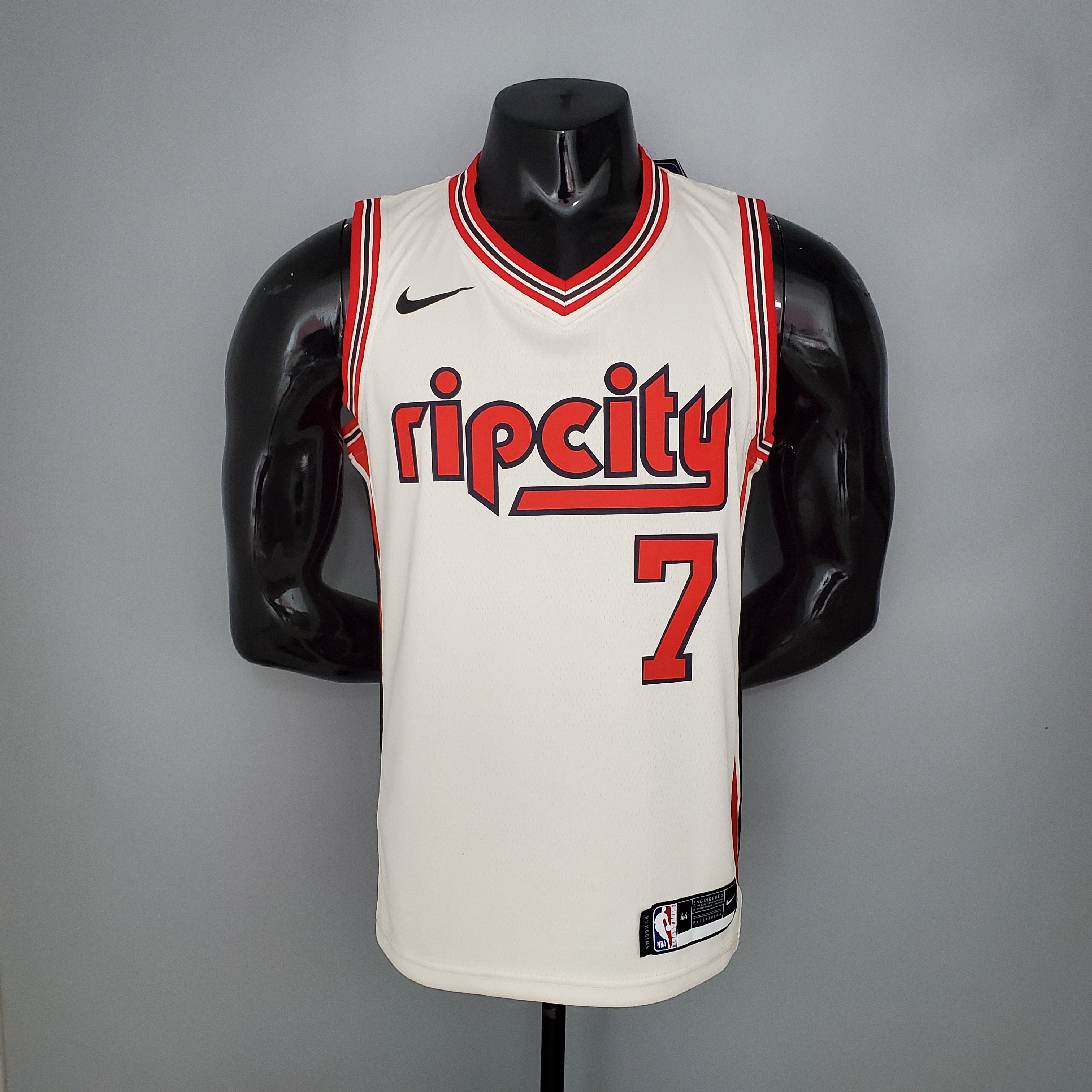 NBA Portland Trail Blazers Beige #7 ROY Jersey High Quality Name and Number Print - leoleo123123