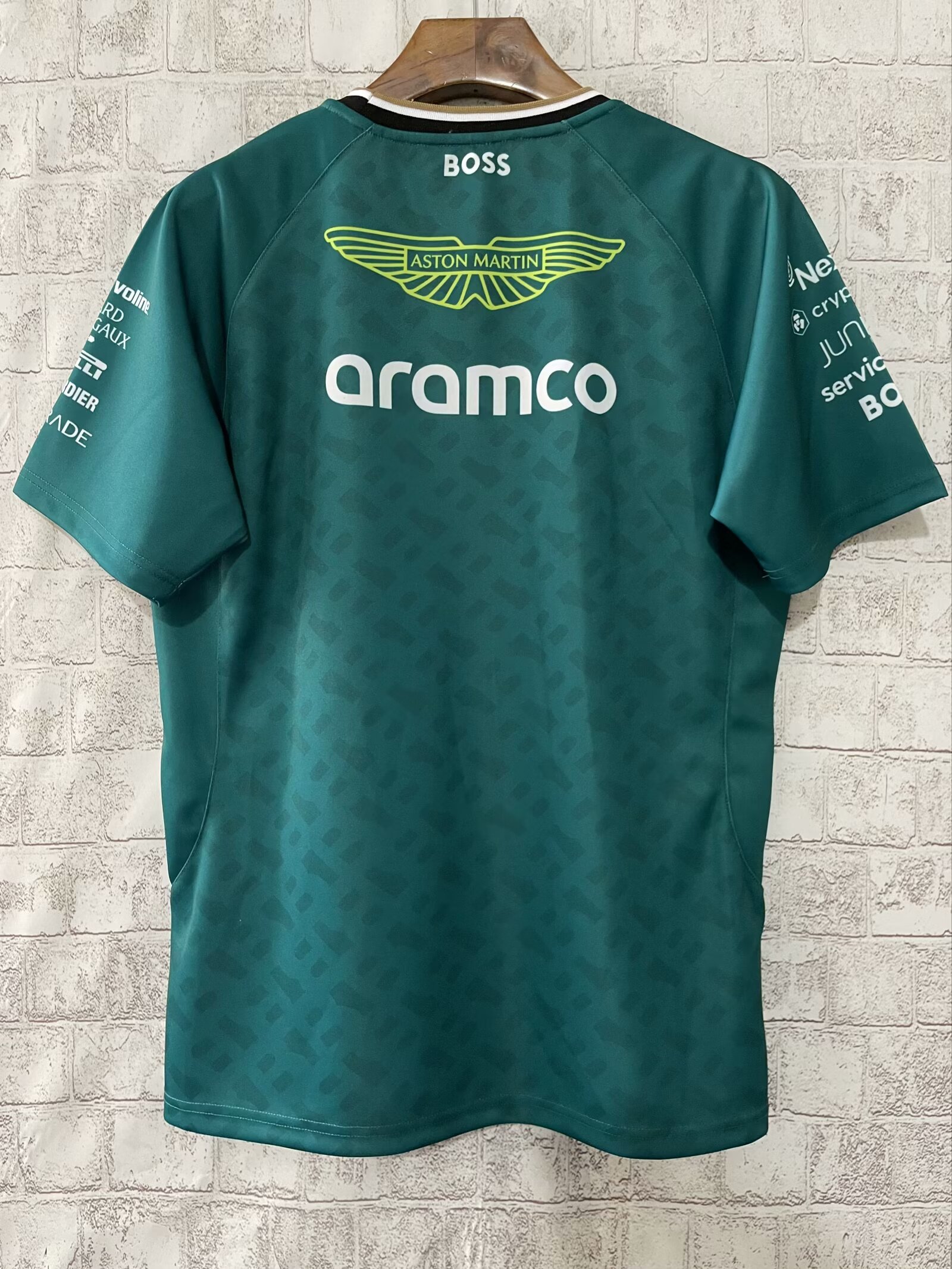 2024 Aston Martin Cognizant F1 Team Round Collar T-Shirt - leoleo123123