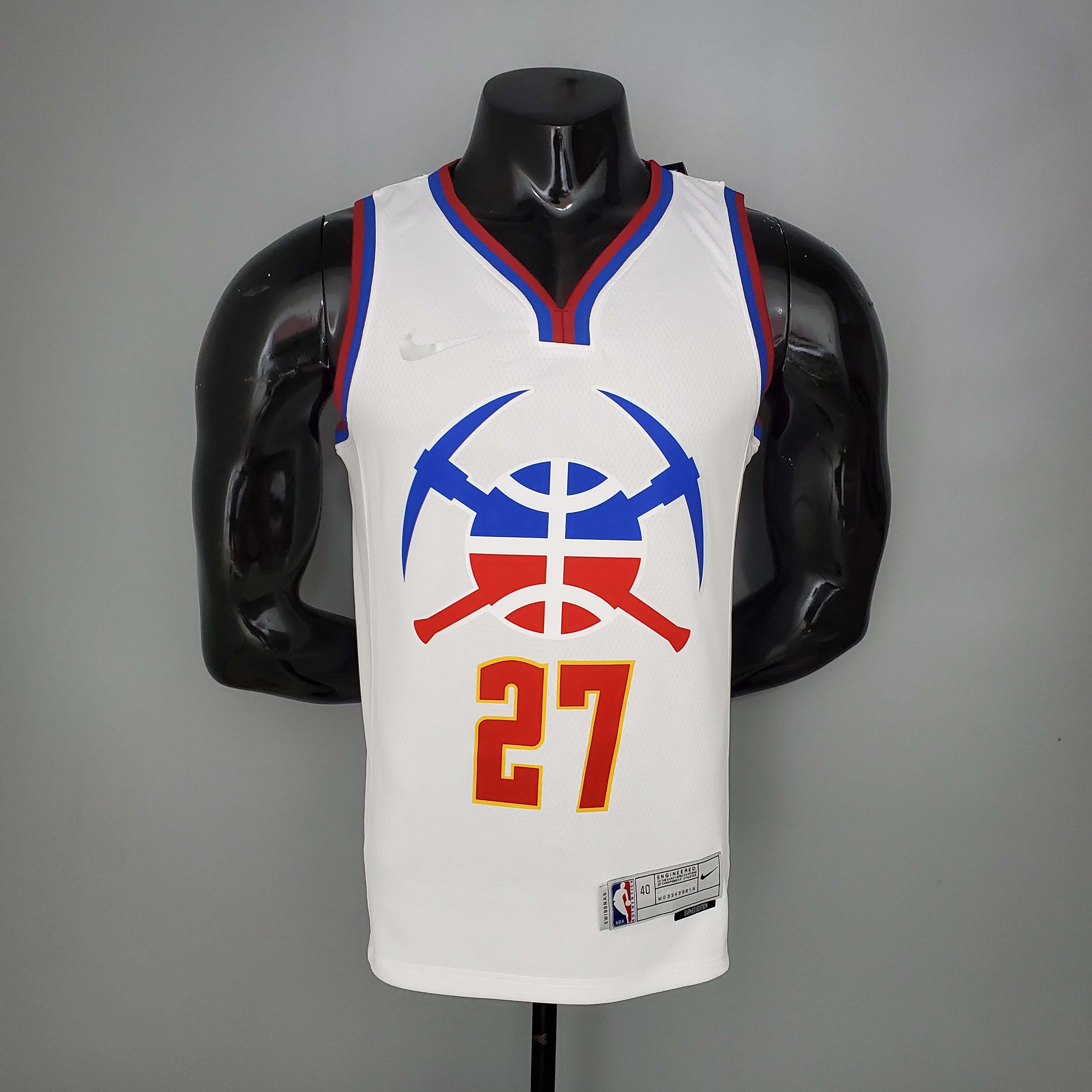 NBA Men Season 2021 Denver Nuggets White Award Version #27 MURRAY Jersey High Quality Name and Number Print - leoleo123123