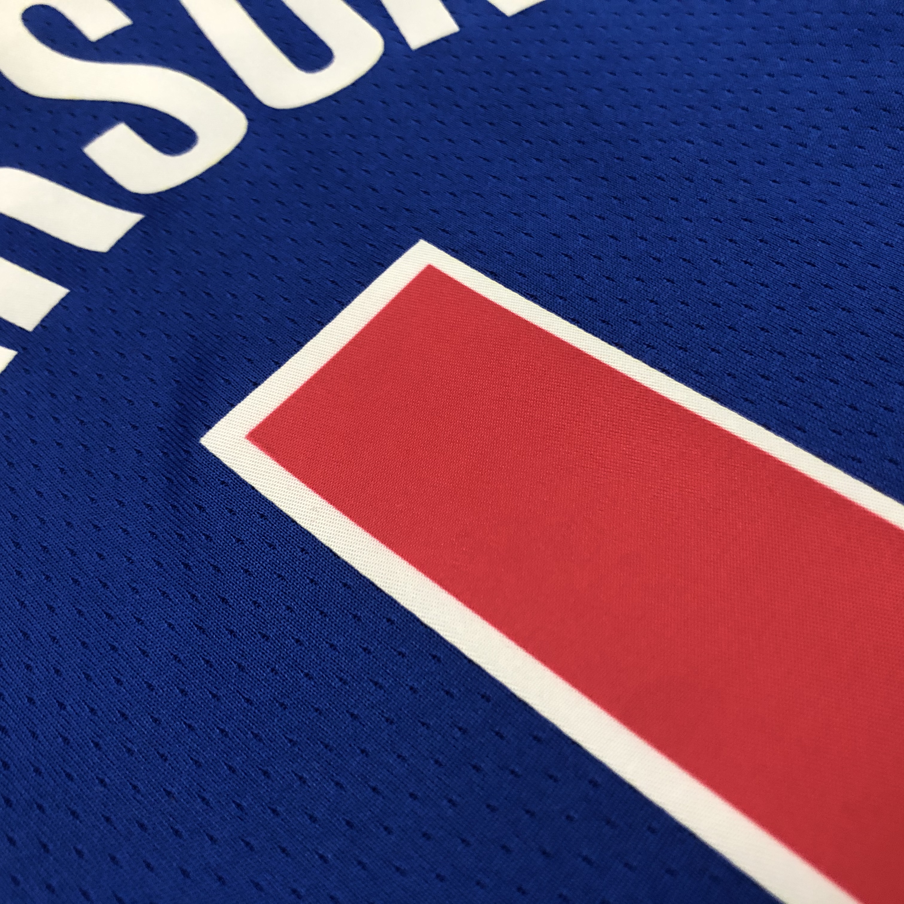 NBA 75th Anniversary Detroit Pistons Blue #1 IVERSON Jersey High Quality Name and Number Print - leoleo123123