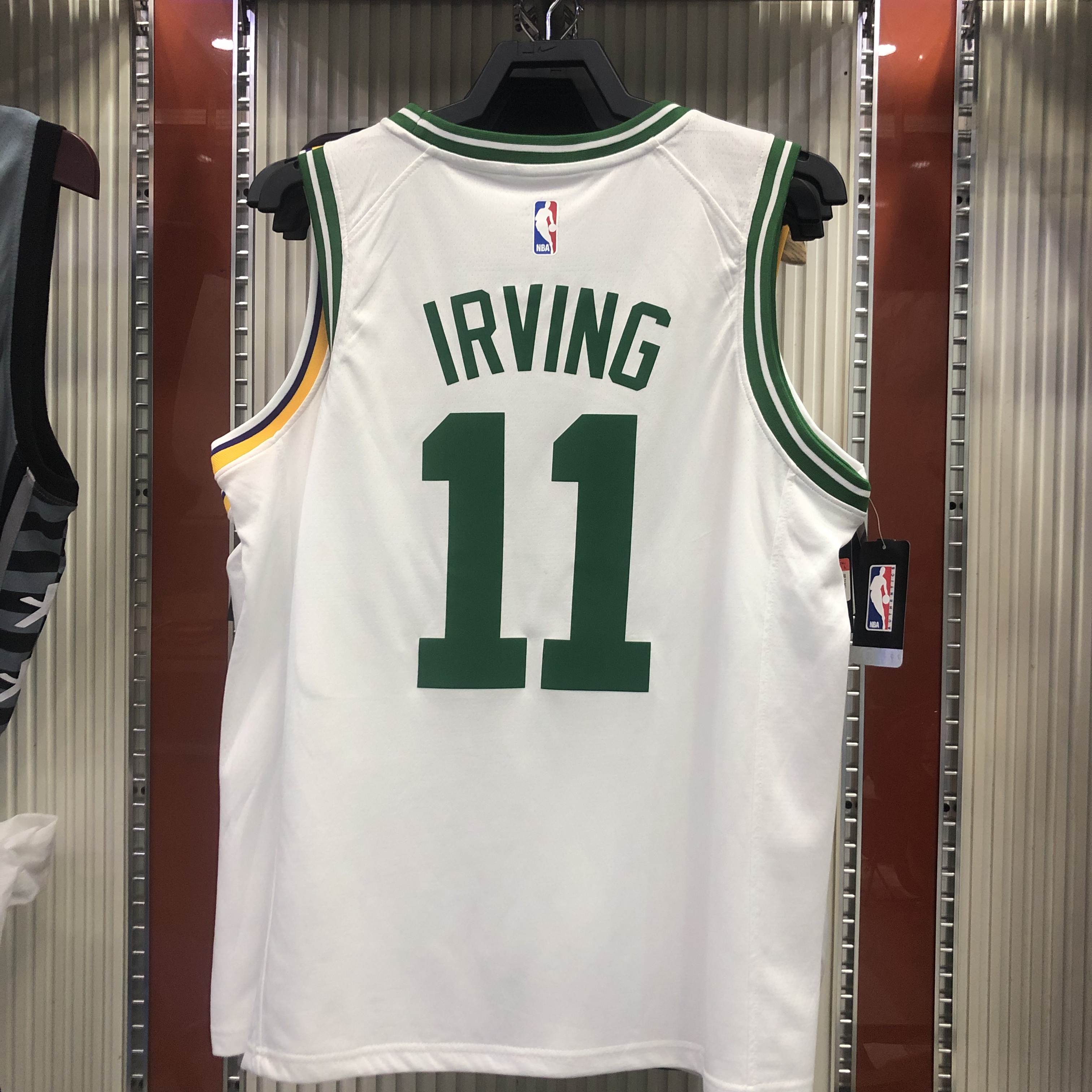 NBA Boston Celtics Retro White with Green Name #11 IRVING Jersey High Quality Name and Number Print - leoleo123123
