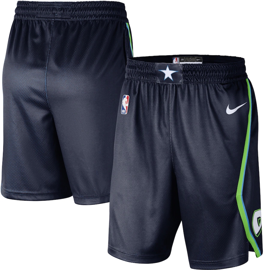 NBA Men Dallas Mavericks Gradient Blue Pant Short High Quality Name and Number Print - leoleo123123