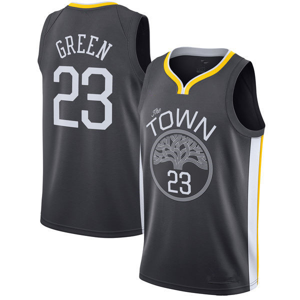 NBA Men Golden State Warriors Black #23 GREEN Jersey High Quality Name and Number Print - leoleo123123