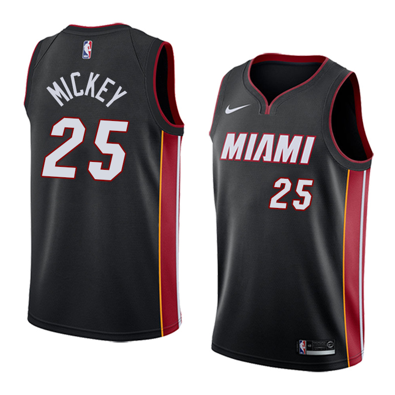 NBA Men Miami Heat Black #25 MICKEY Jersey High Quality Name and Number Print - leoleo123123