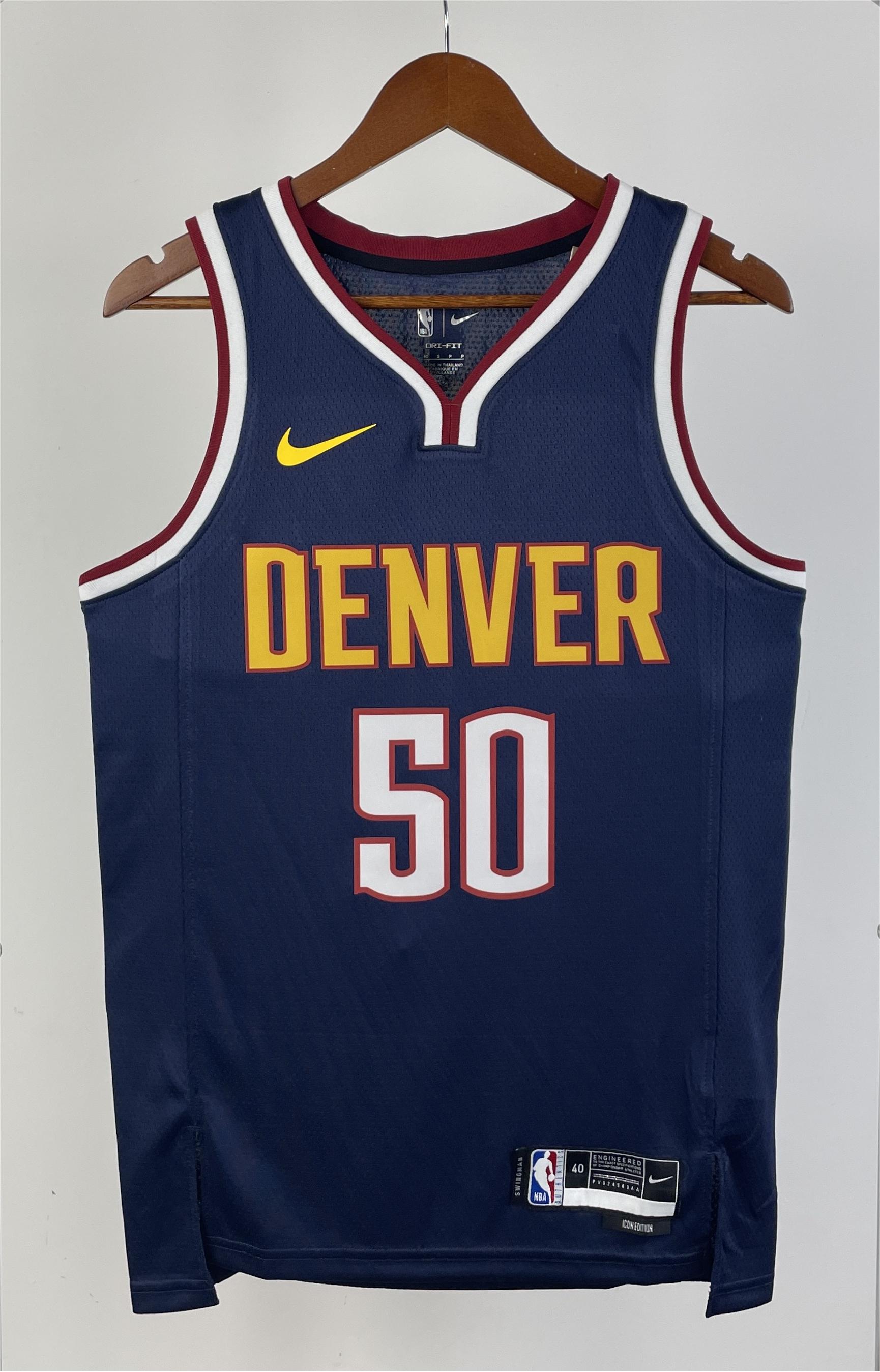 NBA Men Season 2023 Denver Nuggets Dark Blue #50 GORDON Jersey High Quality Name and Number Print - leoleo123123