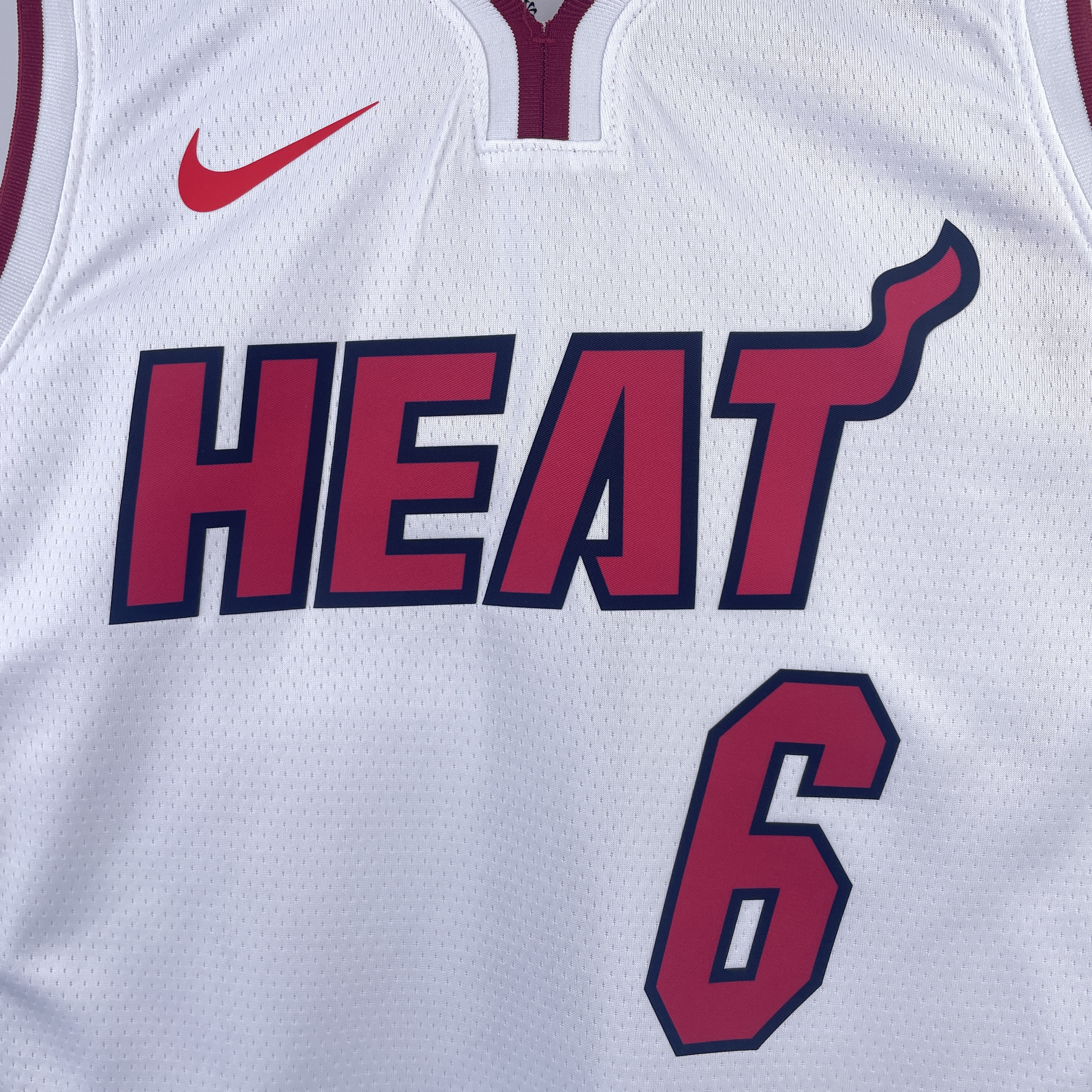 NBA Men Season 2023 Miami Heat White #6 JAMES Jersey High Quality Name and Number Print - leoleo123123