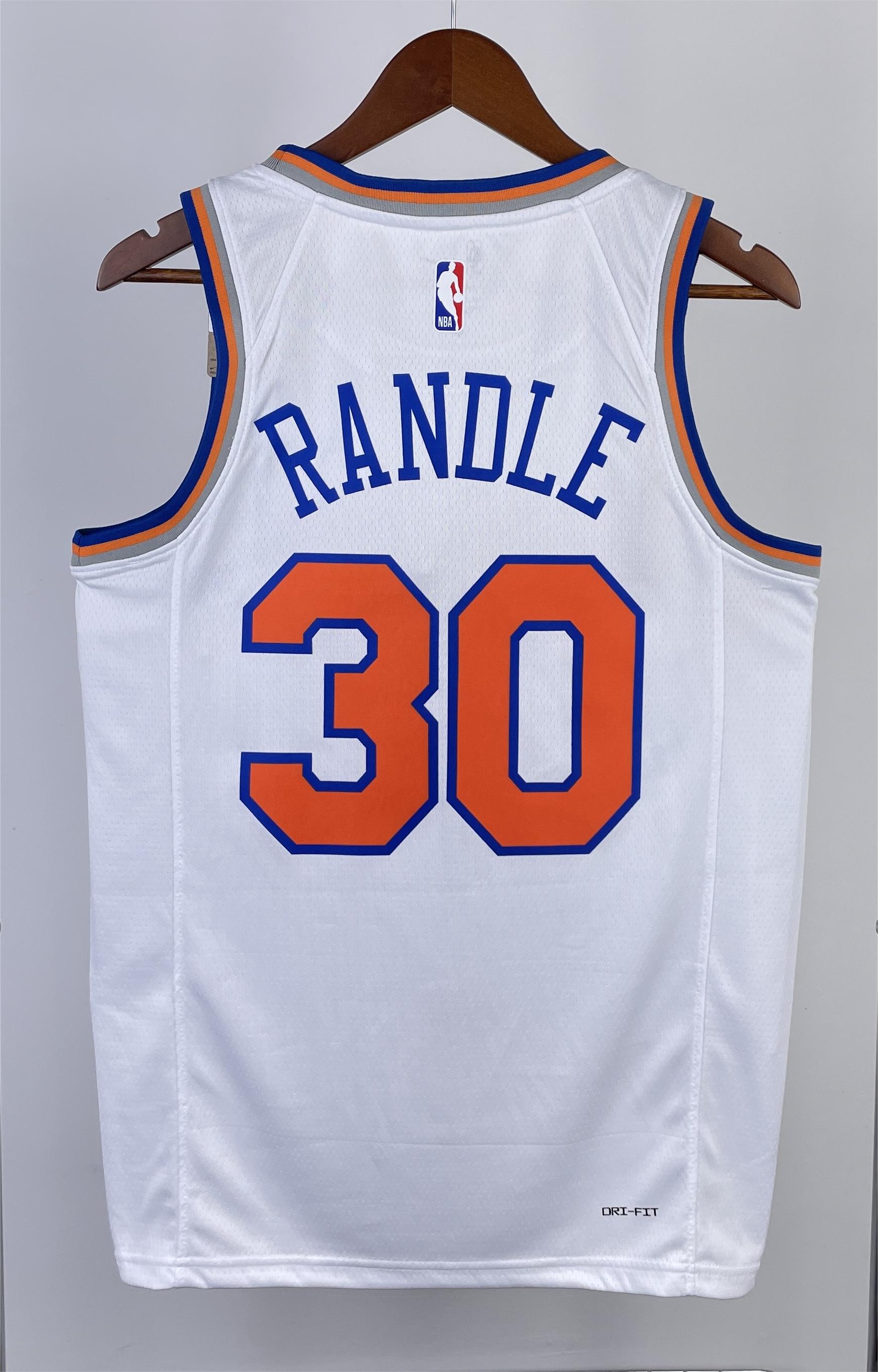 NBA Men 2023 New York Knicks White #30 RANDLE Jersey High Quality Name and Number Print - leoleo123123